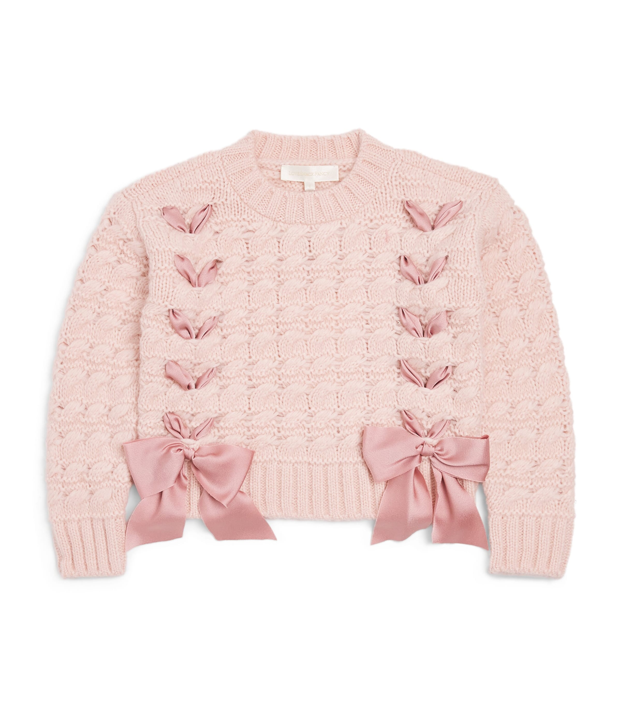 LoveShackFancy Minetta Cardigan (2-6 Years) Sanded Petal