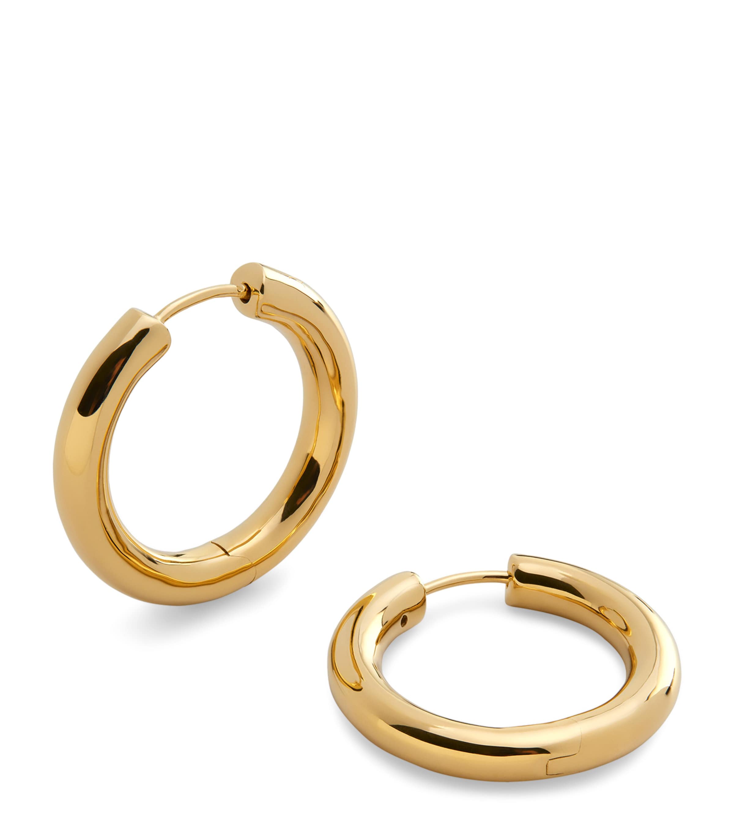 Monica Vinader Medium Gold Vermeil Essential Hoop Earrings Gold Vermeil