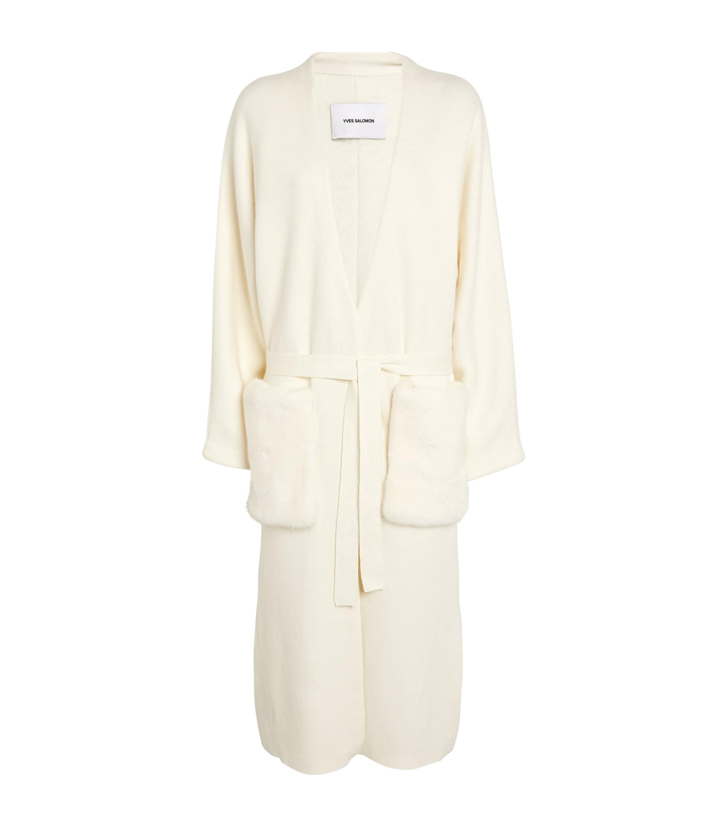 Mink-Pocket Wrap-Around Coat