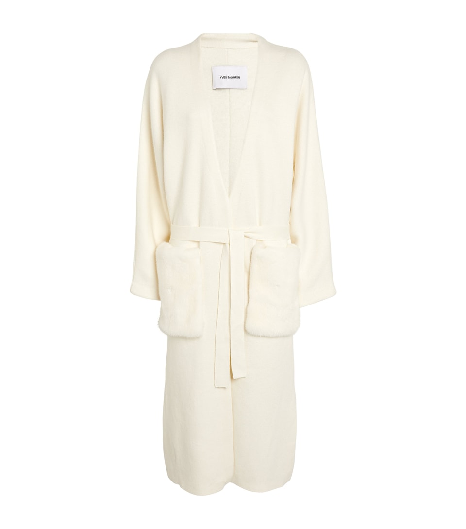 Mink-Pocket Wrap-Around Coat