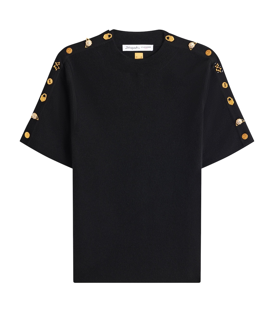 Wool-Blend Bijoux T-Shirt