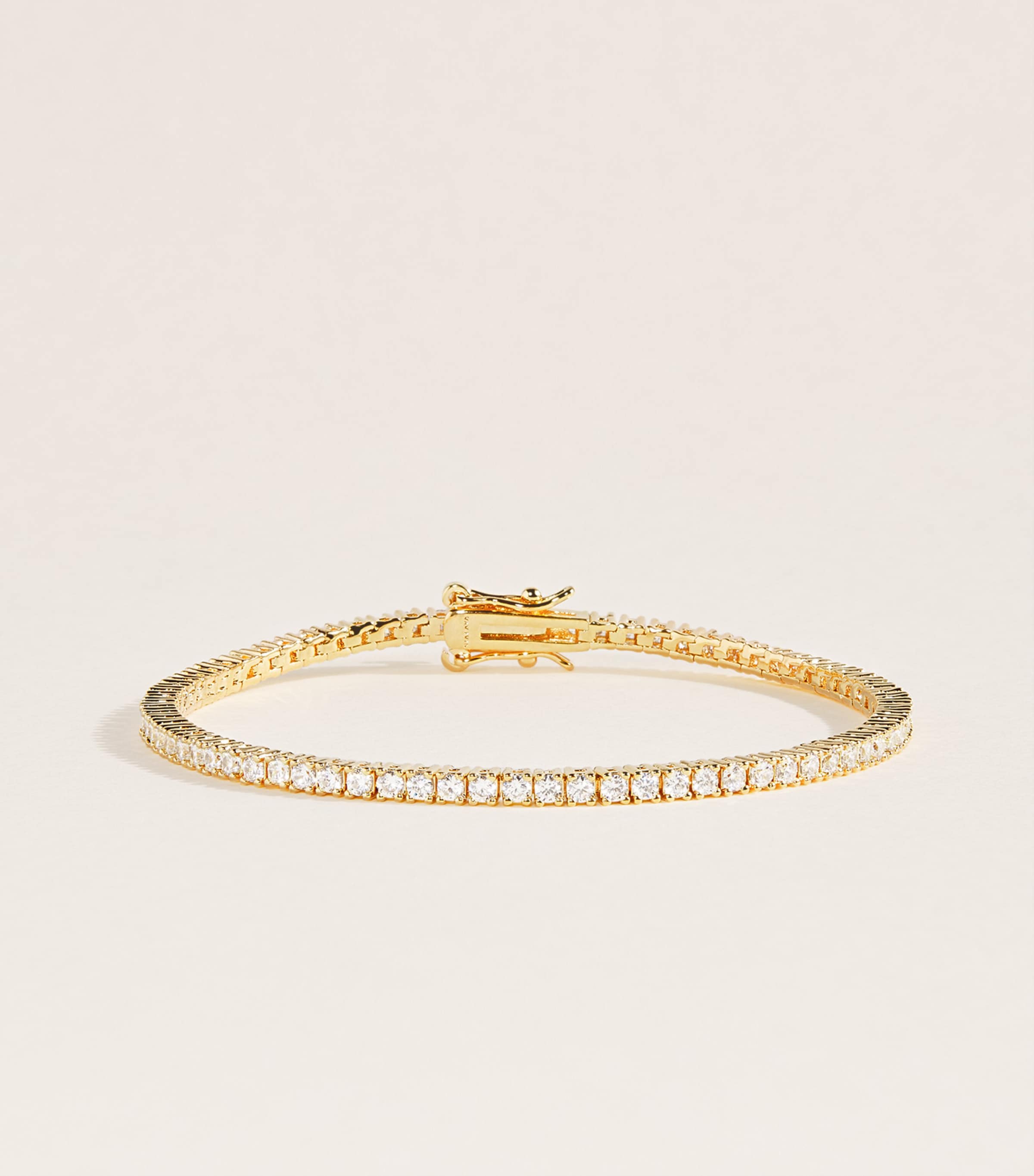 Nialaya Jewelry Gold-Plated Mini Tennis Bracelet