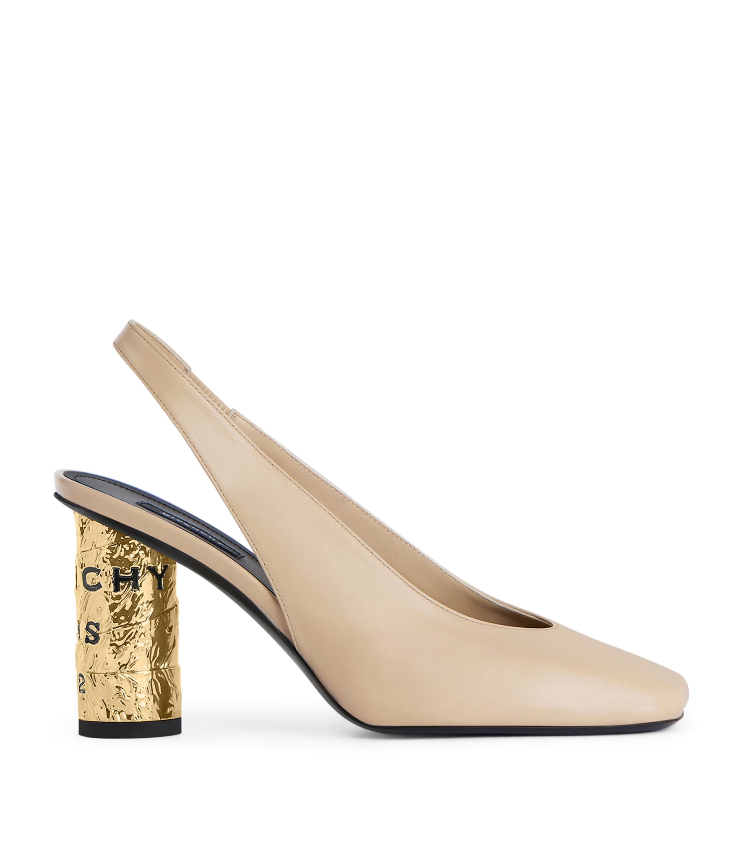 Leather Slingback Heels 85