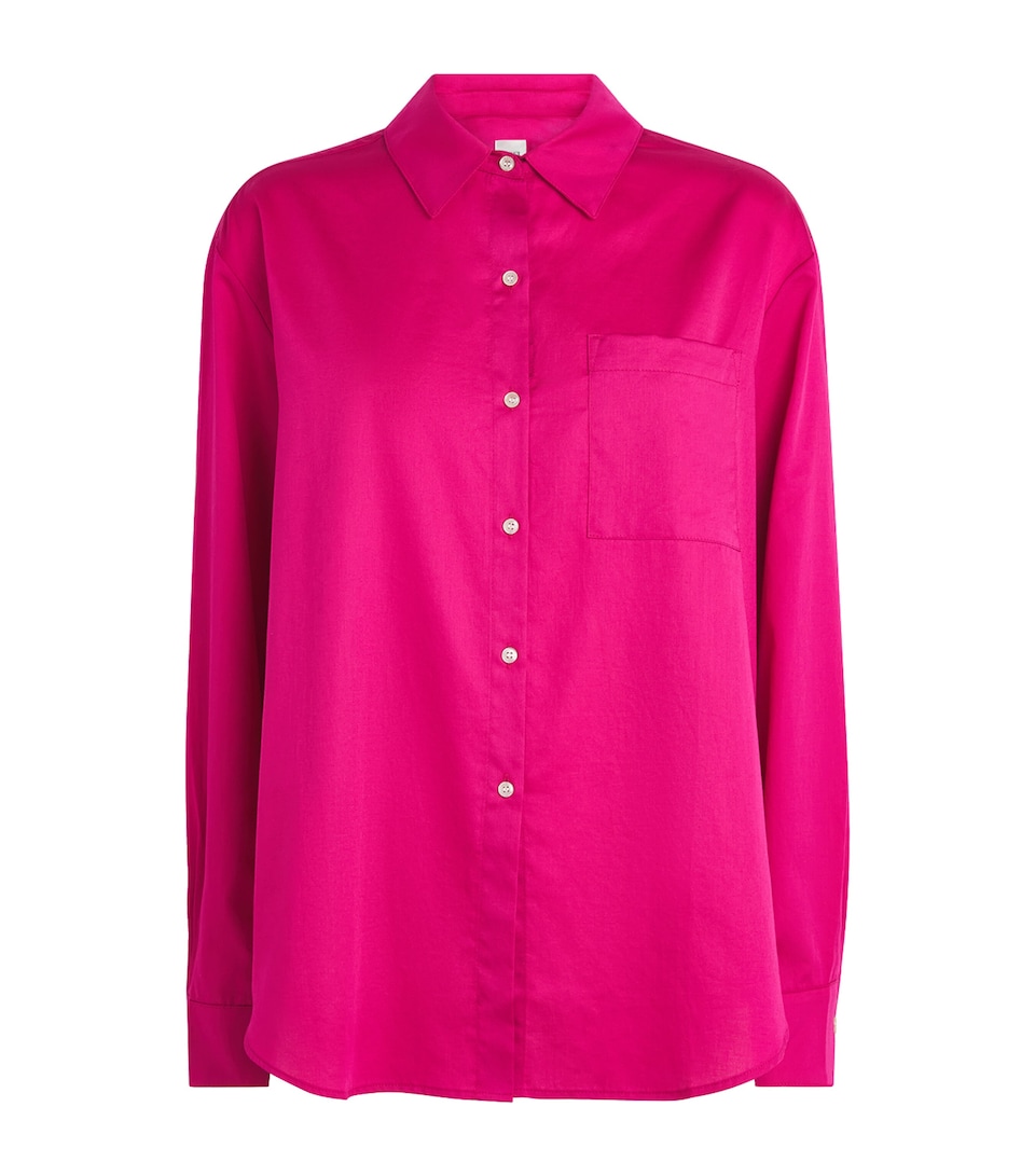 LESET Womens Cotton Yoko Shirt Amaranth