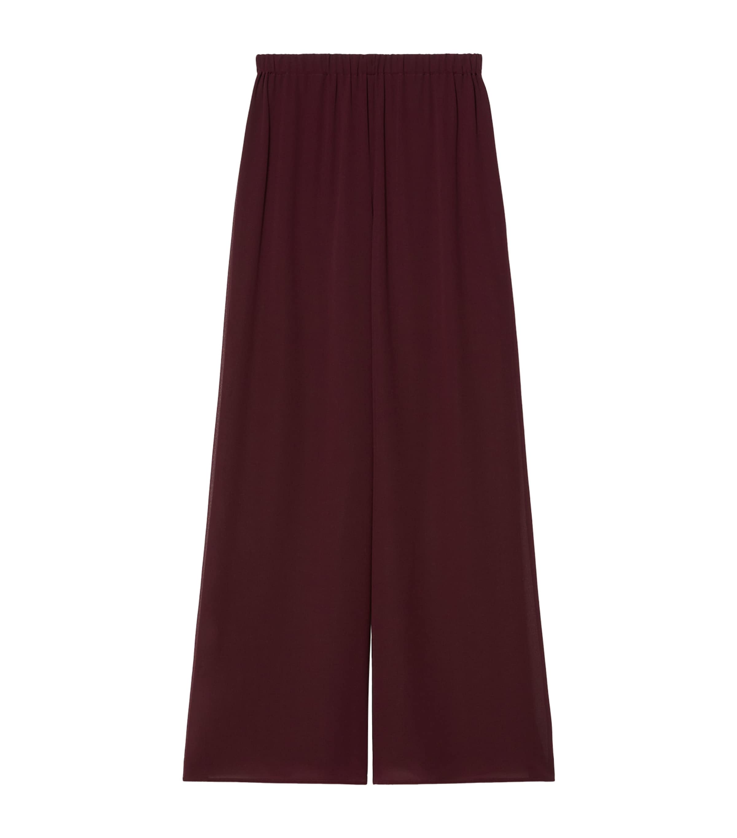 Marina Rinaldi Womens Georgette Wide-Leg Trousers Red Purple