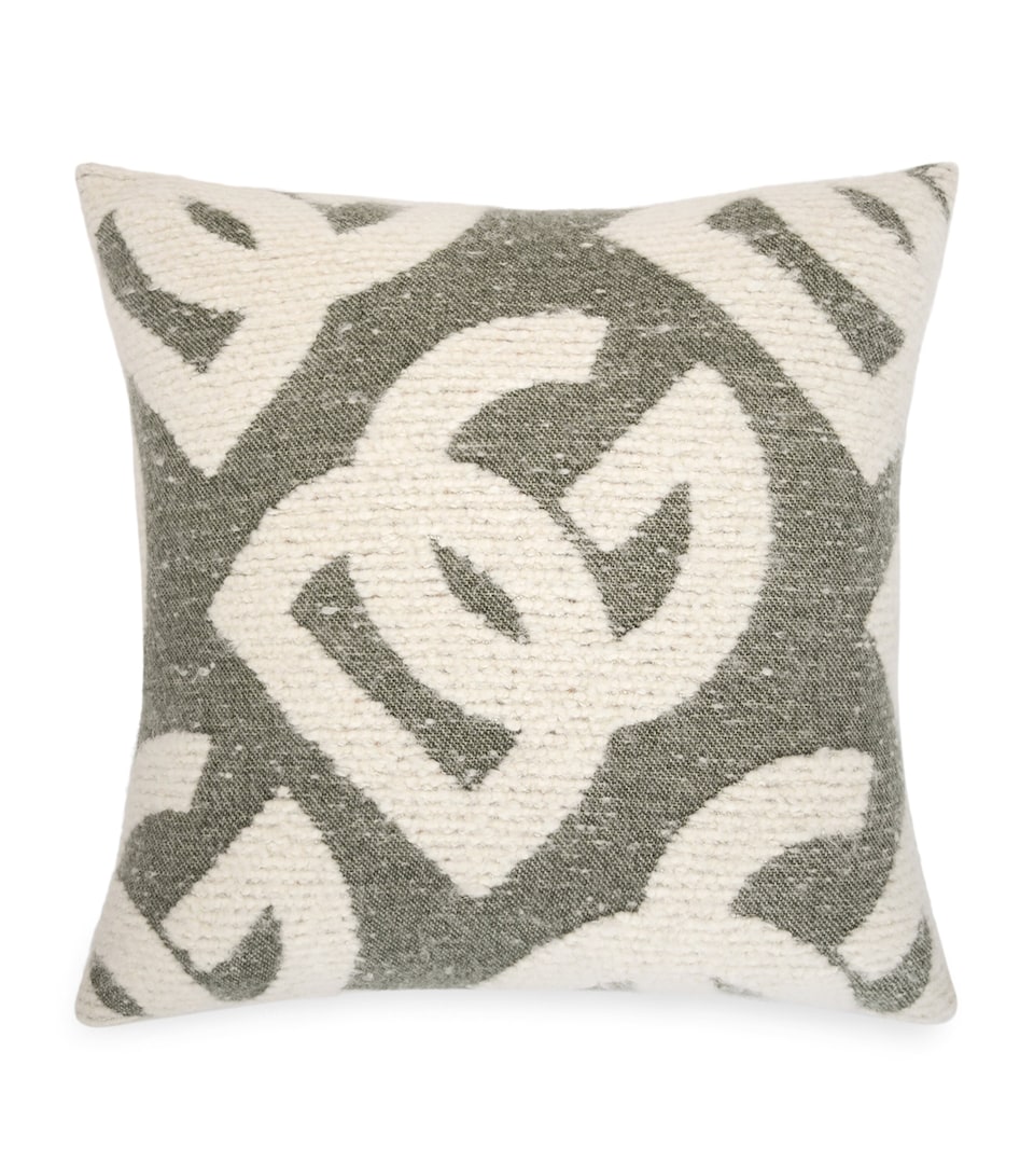 Wool-Silk-Cashmere Logo Cushion (50cm x 50cm)