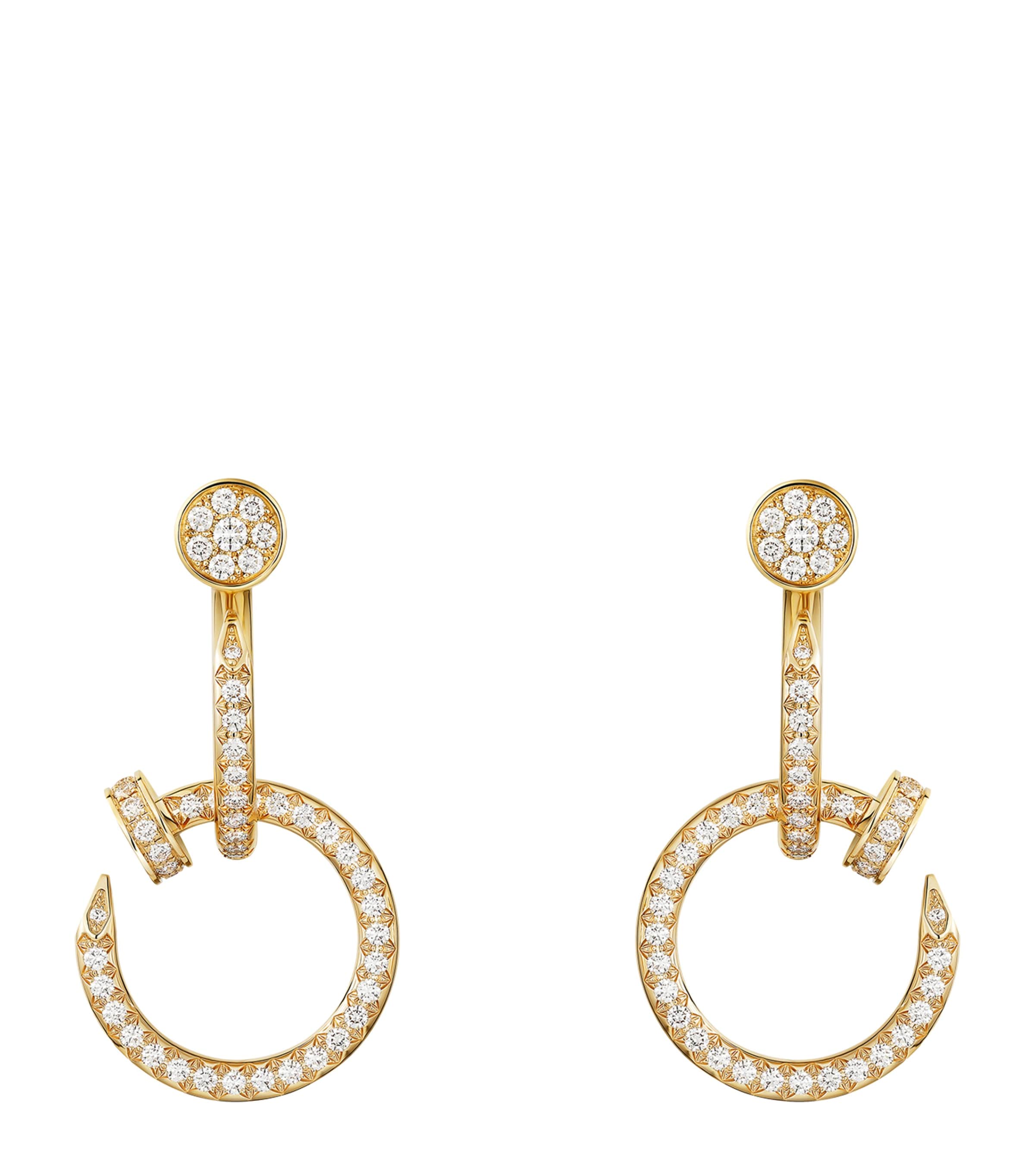 Yellow Gold and Diamond Juste un Clou Earrings