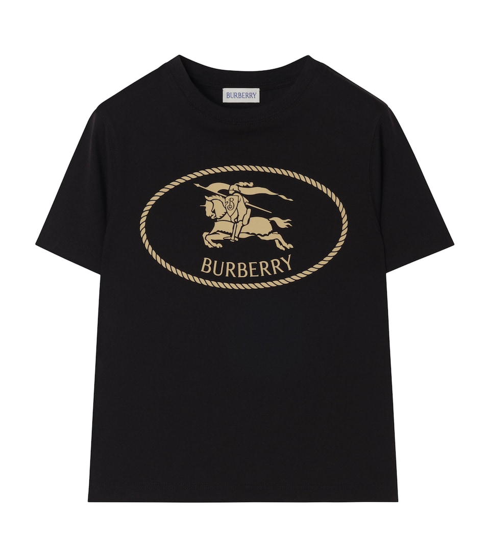 Burberry Kids Cotton EKD Stamp T-Shirt (4-12 Years) Black