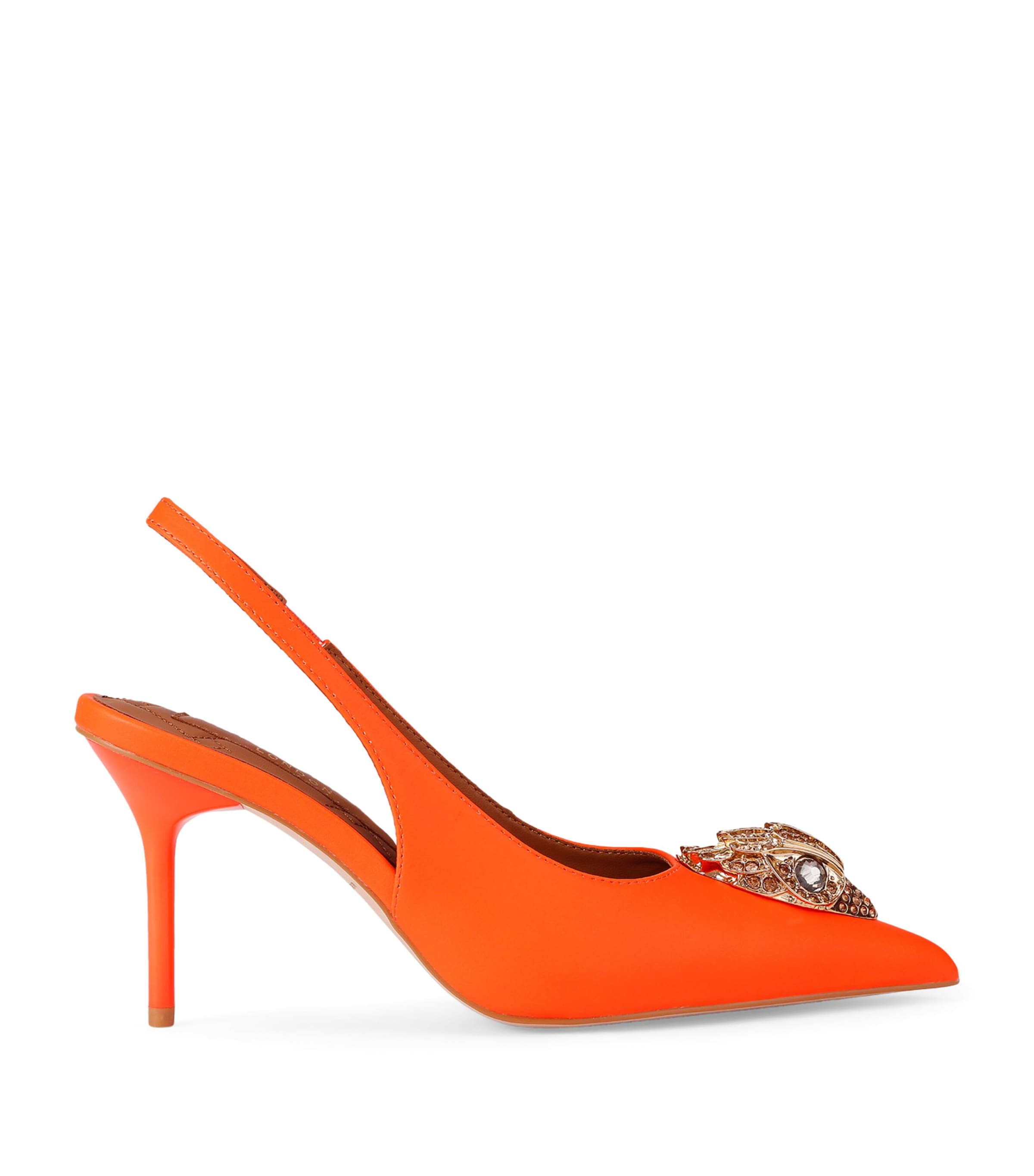 Kurt Geiger London Leather Eagle Slingback Pumps Orange