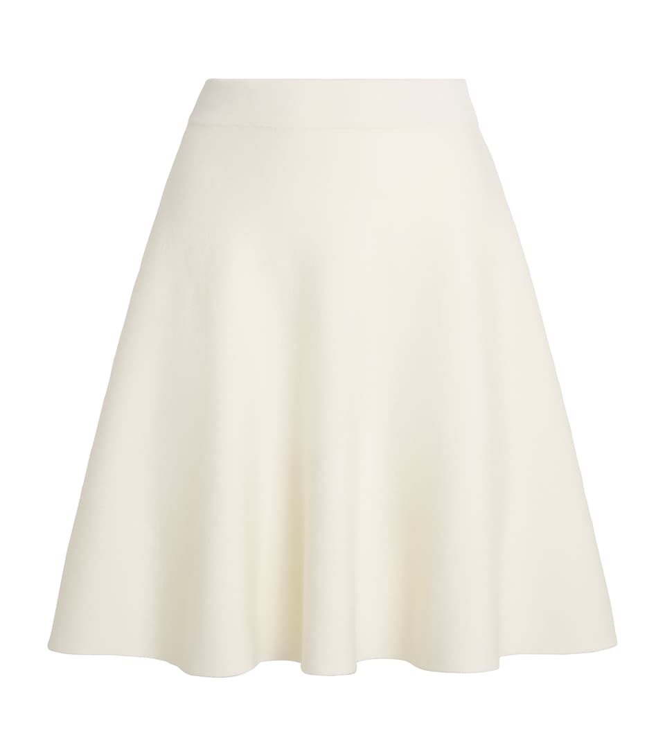Virgin Wool Knit Midi Skirt
