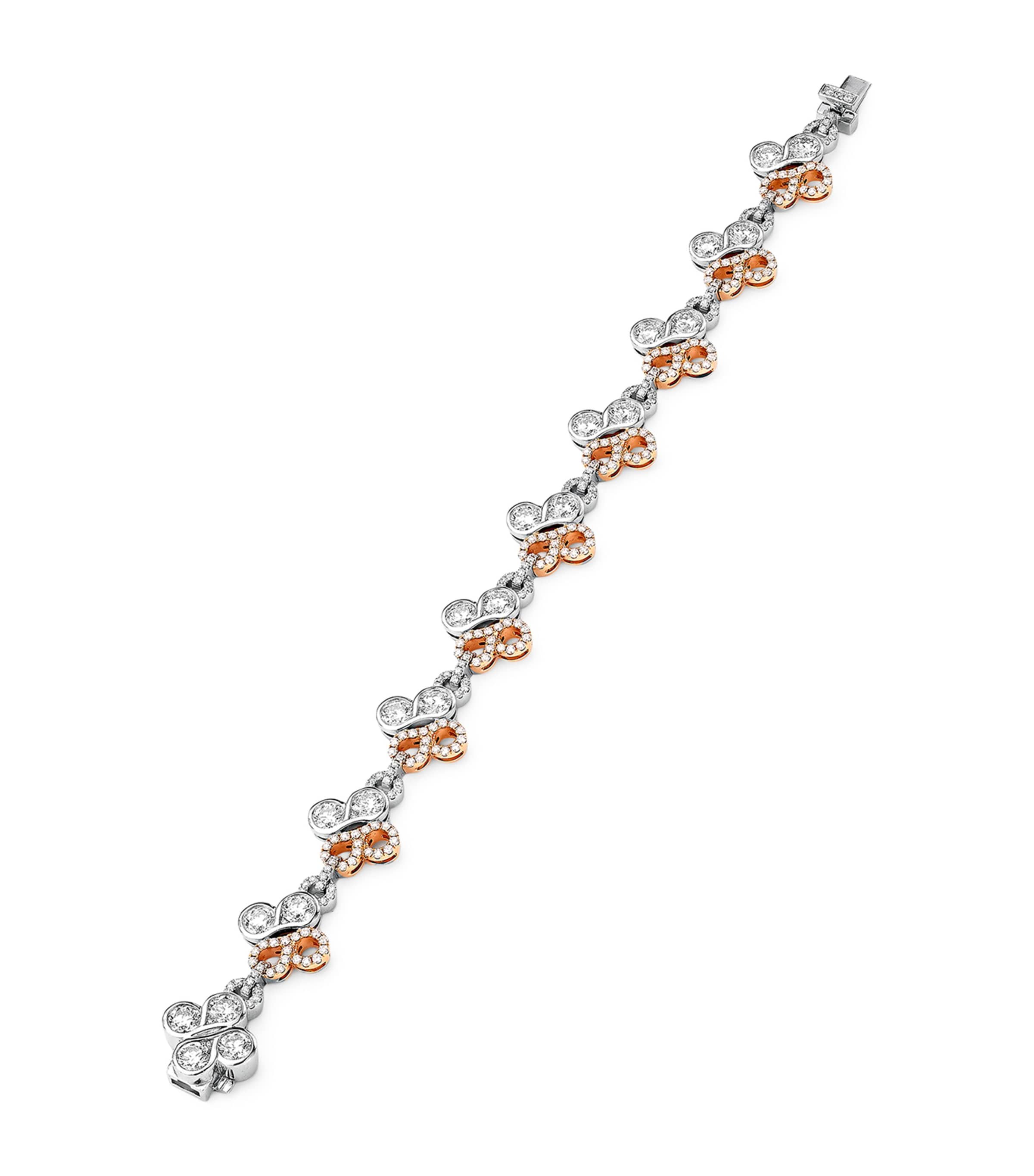 Boodles Rose Gold, Platinum and Diamond Be Boodles Bracelet Platinum