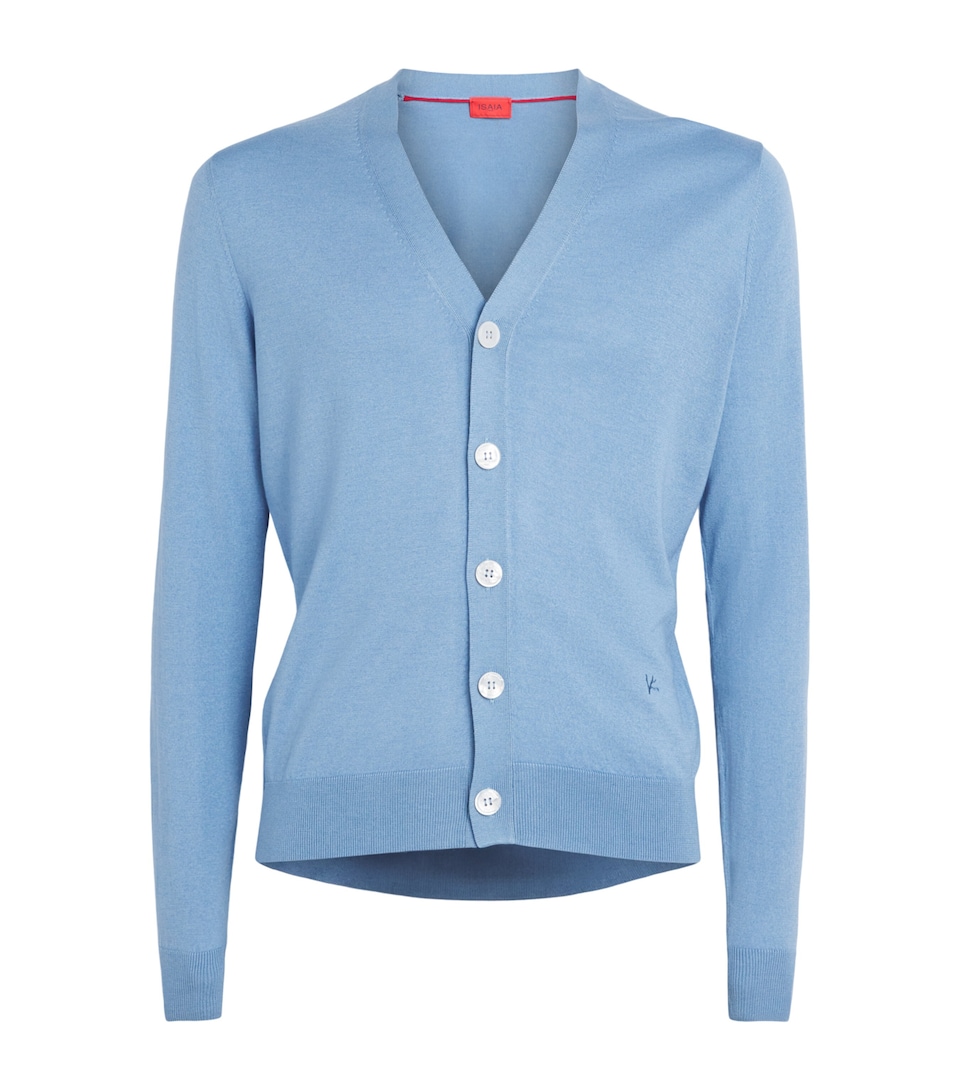 Isaia Mens Silk-Cashmere Cardigan