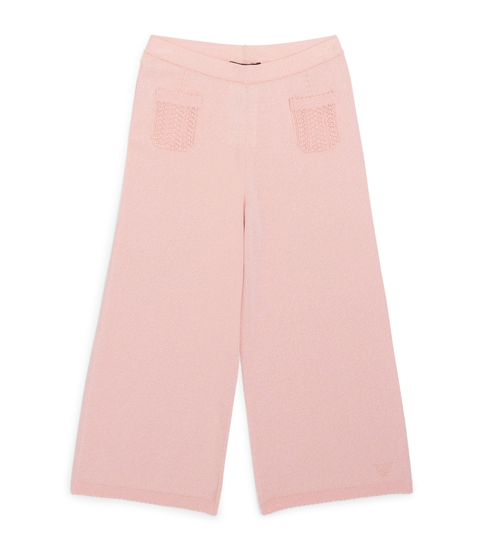 Emporio Armani Kids Wide-Leg Trousers (4-14 Years) Peachskin