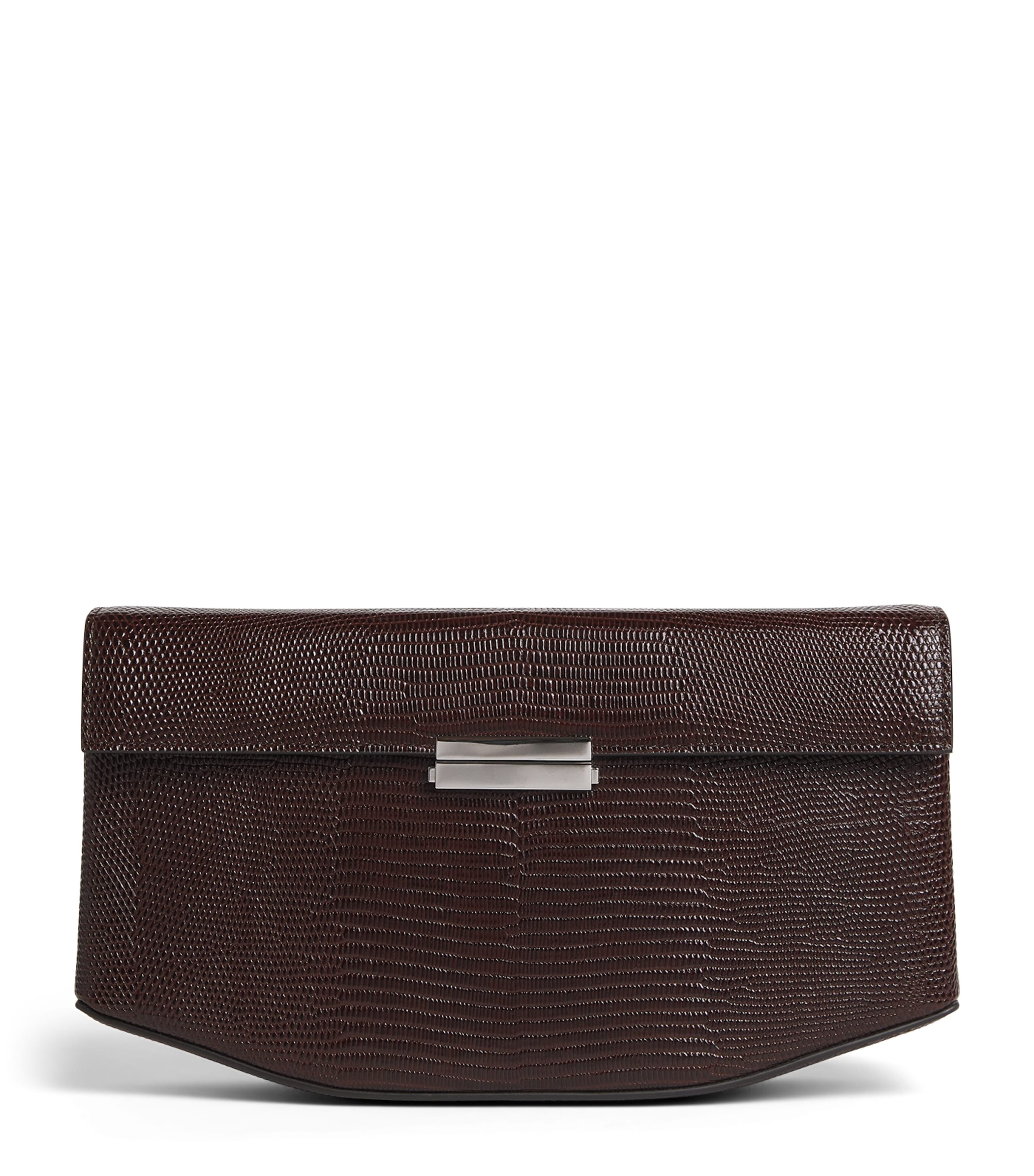 Toteme Embossed-Leather Shoulder Bag Brown