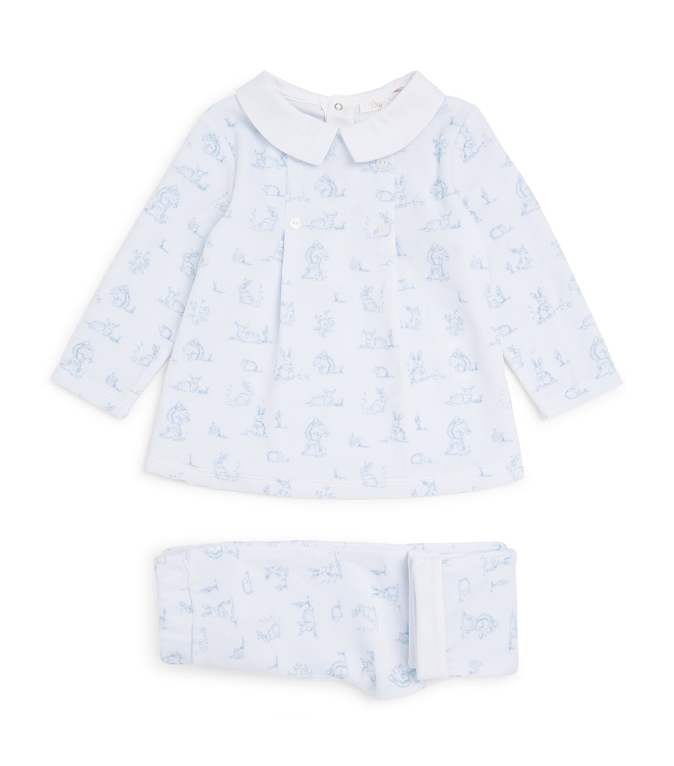 Patachou Printed Pyjama Set (0-24 Months) Blue Indigo