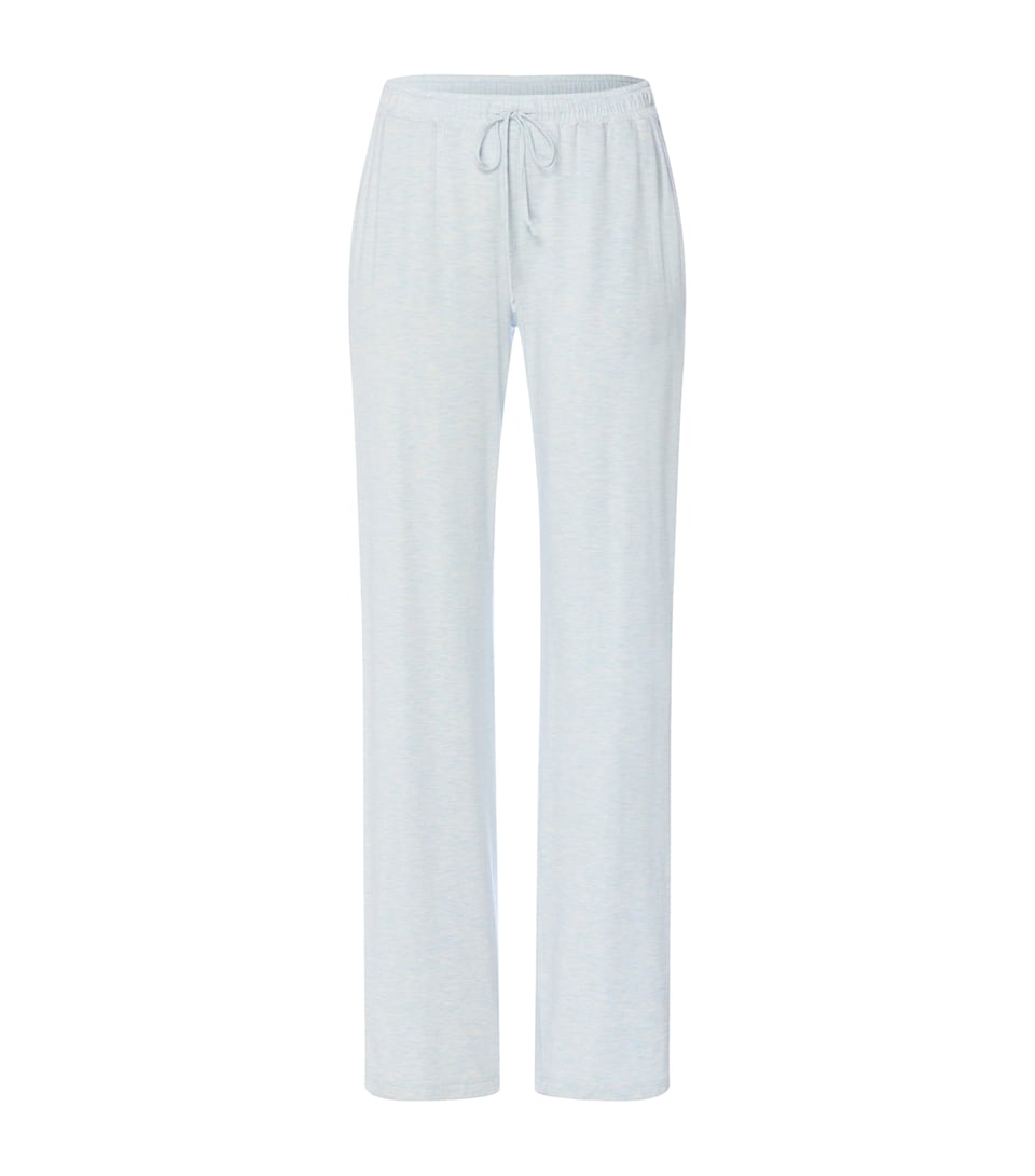Hanro Womens Natural Elegance Lounge Trousers Watery Blue Melange