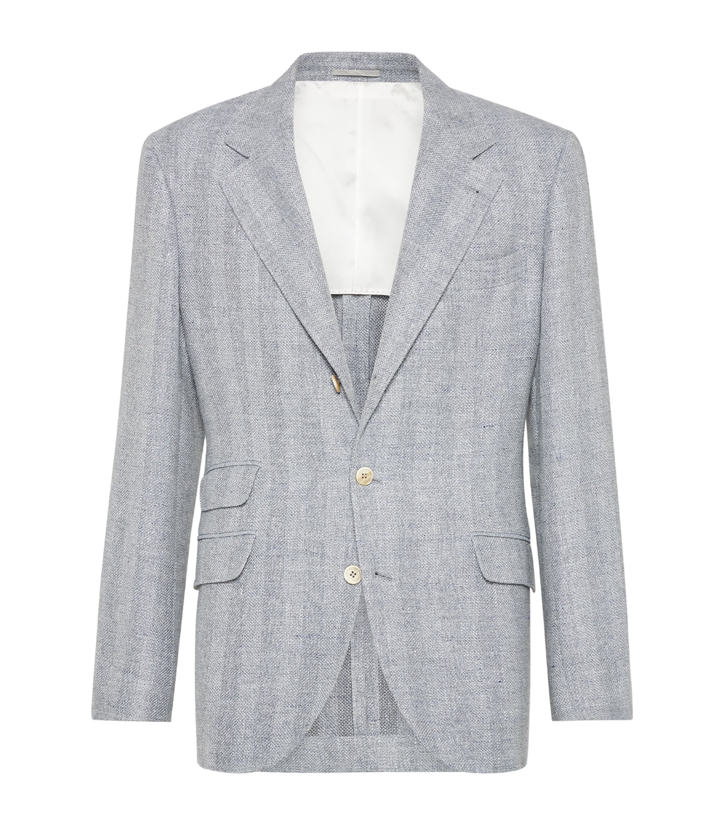Brunello Cucinelli Linen-Wool-Silk Blazer | Harrods US