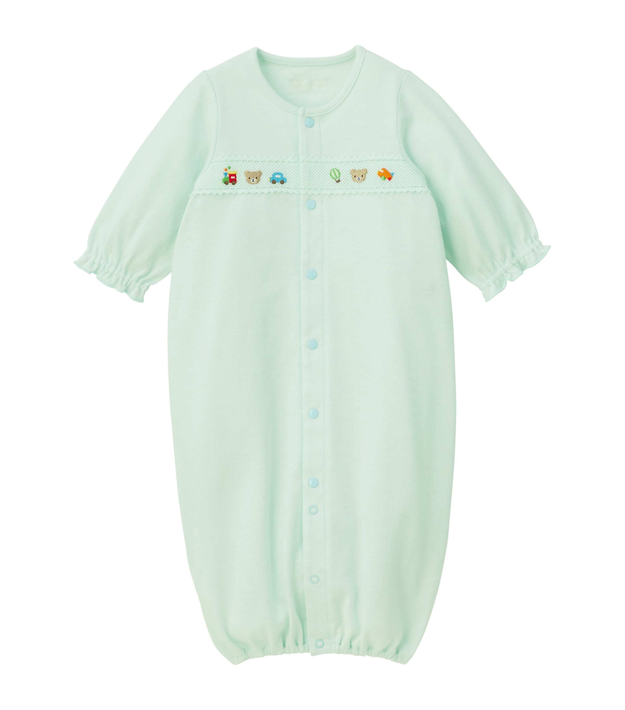 Cotton Embroidered Playsuit (60-80cm)