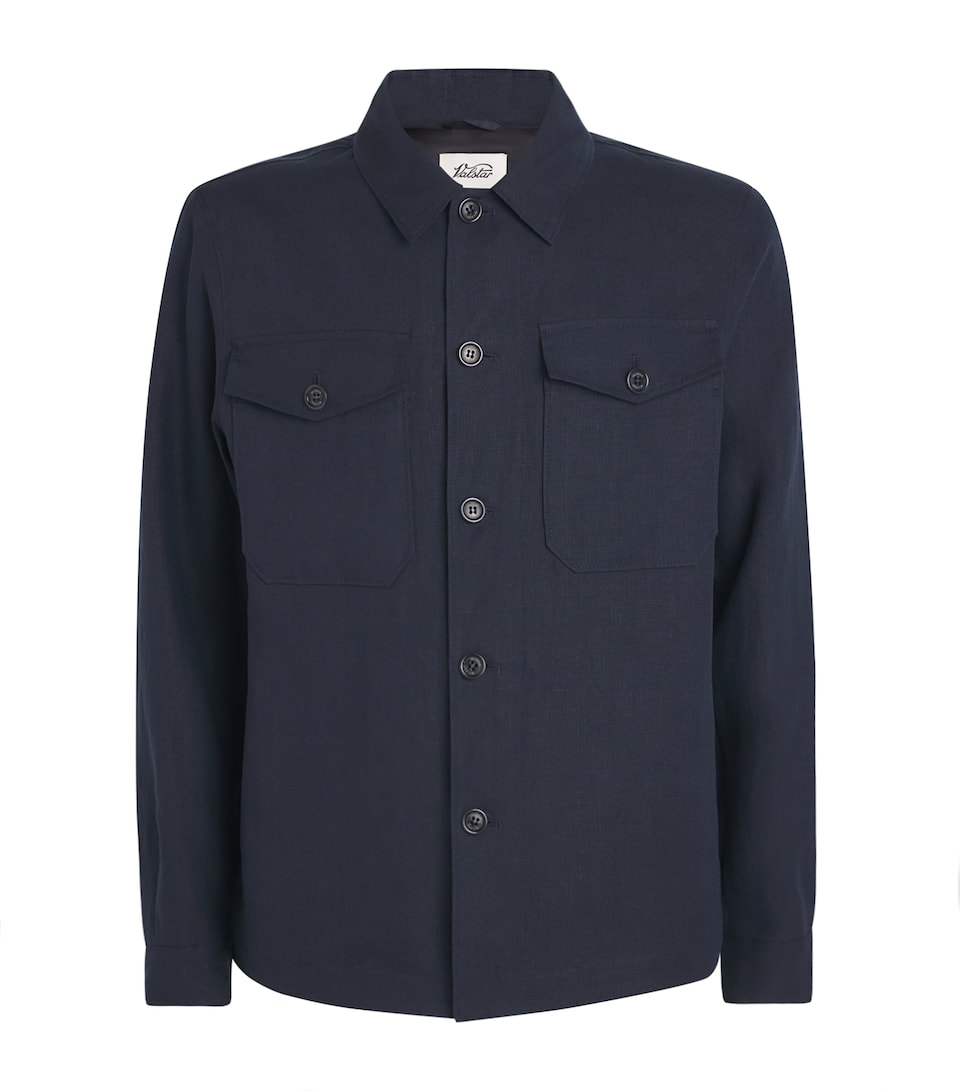 Valstar Mens Linen Overshirt Notte
