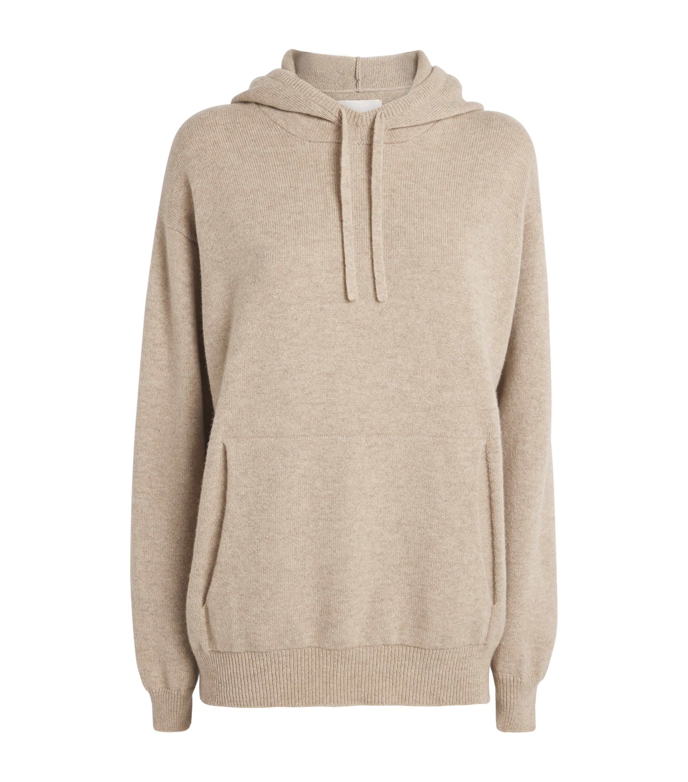 Harrods Womens Cashmere Hoodie Dark Medium Dyed