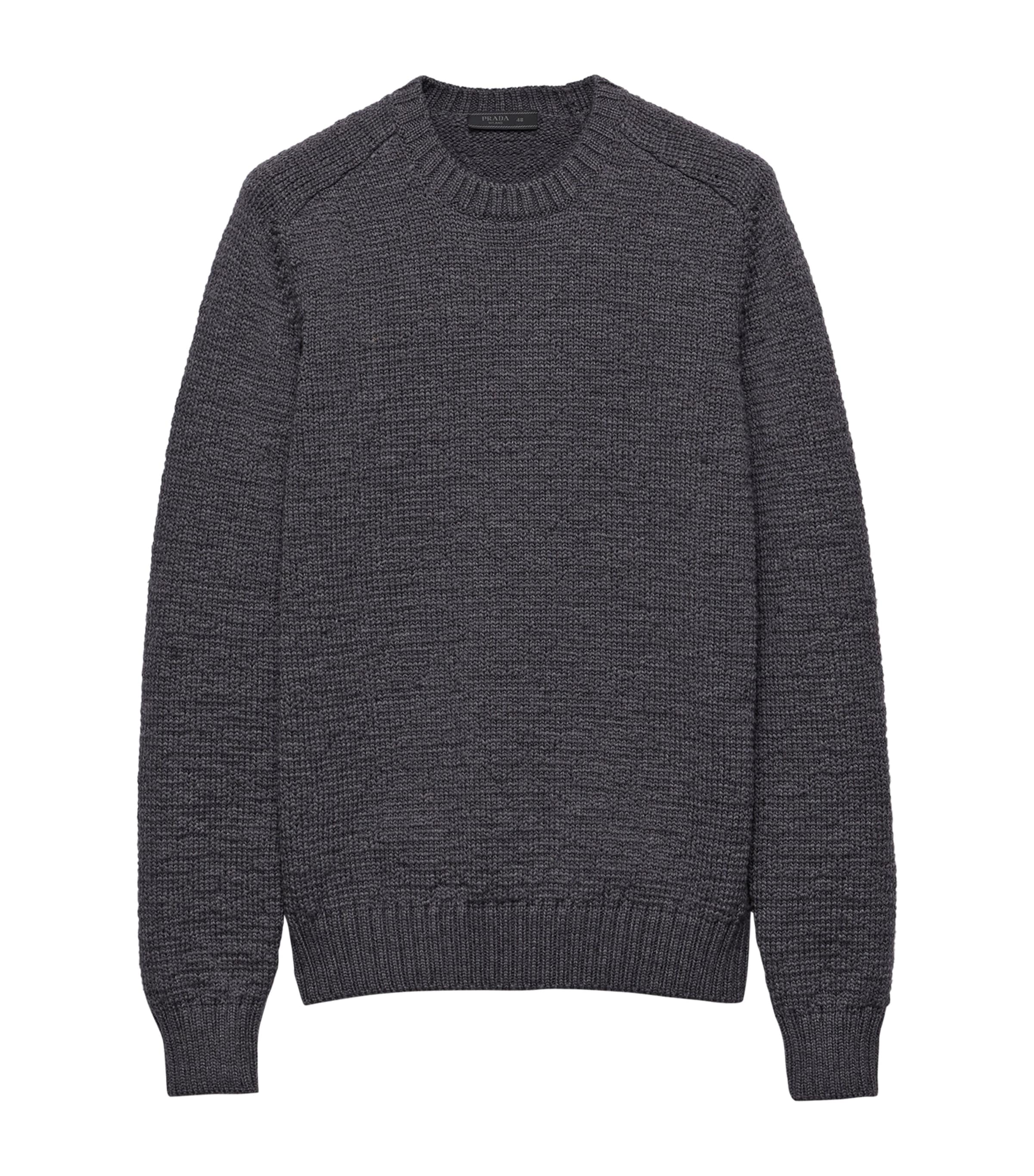 Prada Mens Wool Sweater Grey