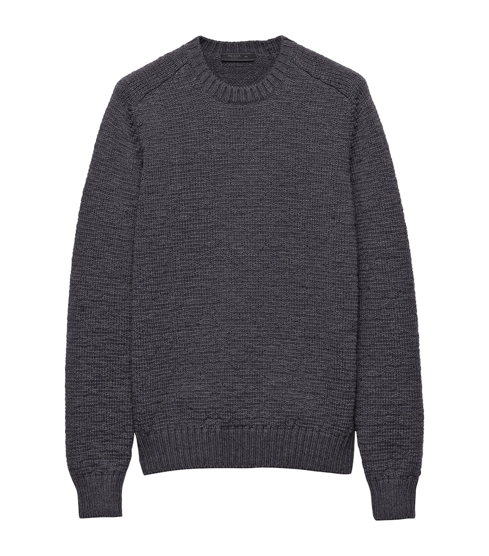 Prada Mens Wool Sweater Grey