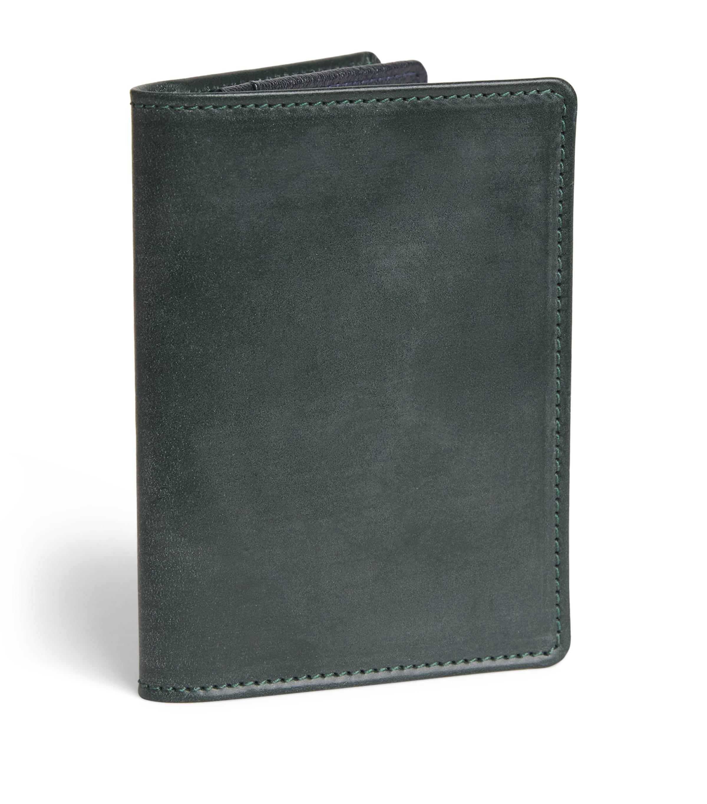 Swaine Leather Business Card Case Jaguar Green/serapin