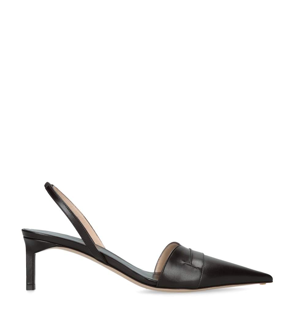 Leather Eva Slingback Pumps 55