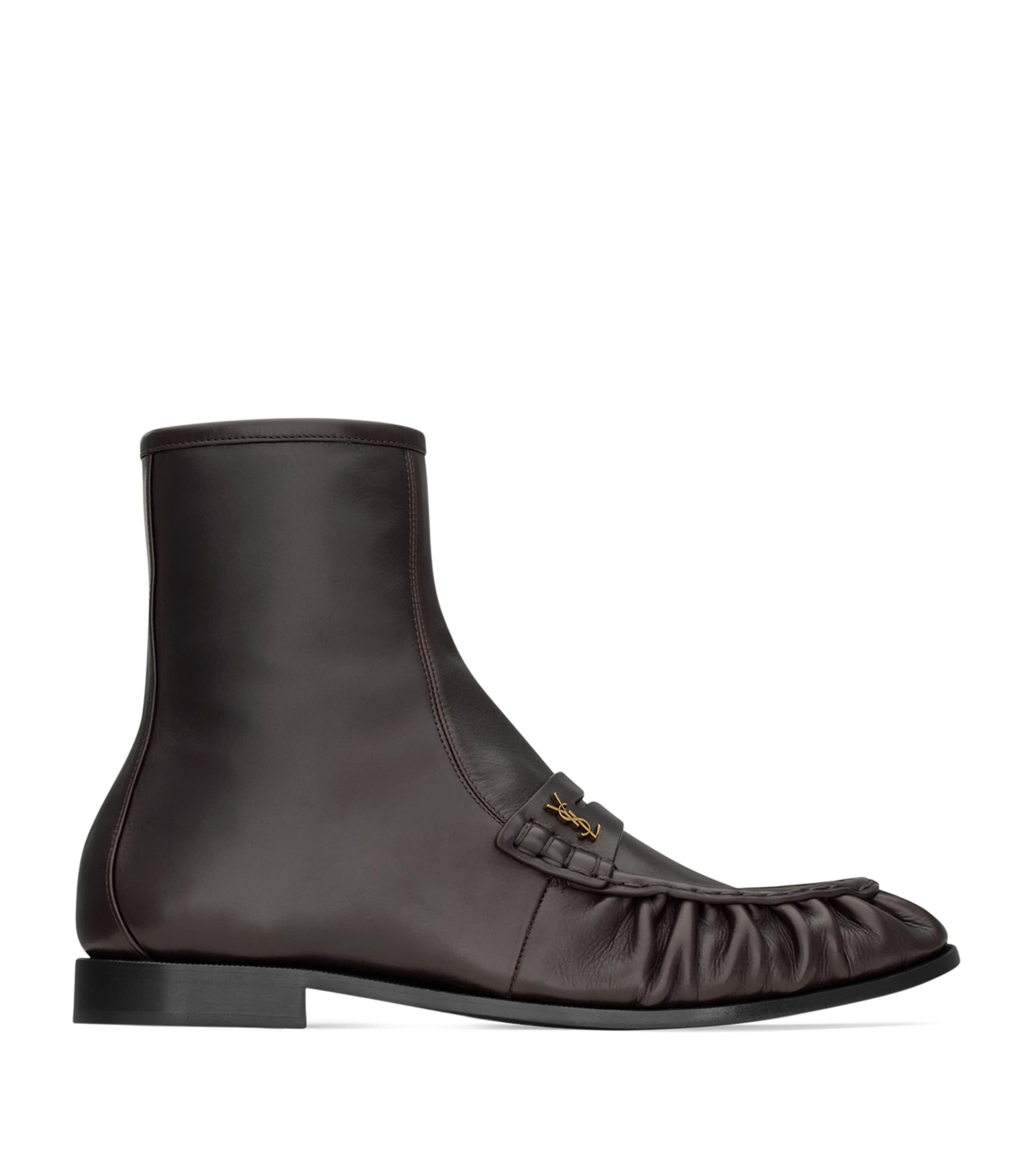 Saint Laurent Leather Le Loafer Ankle Boots