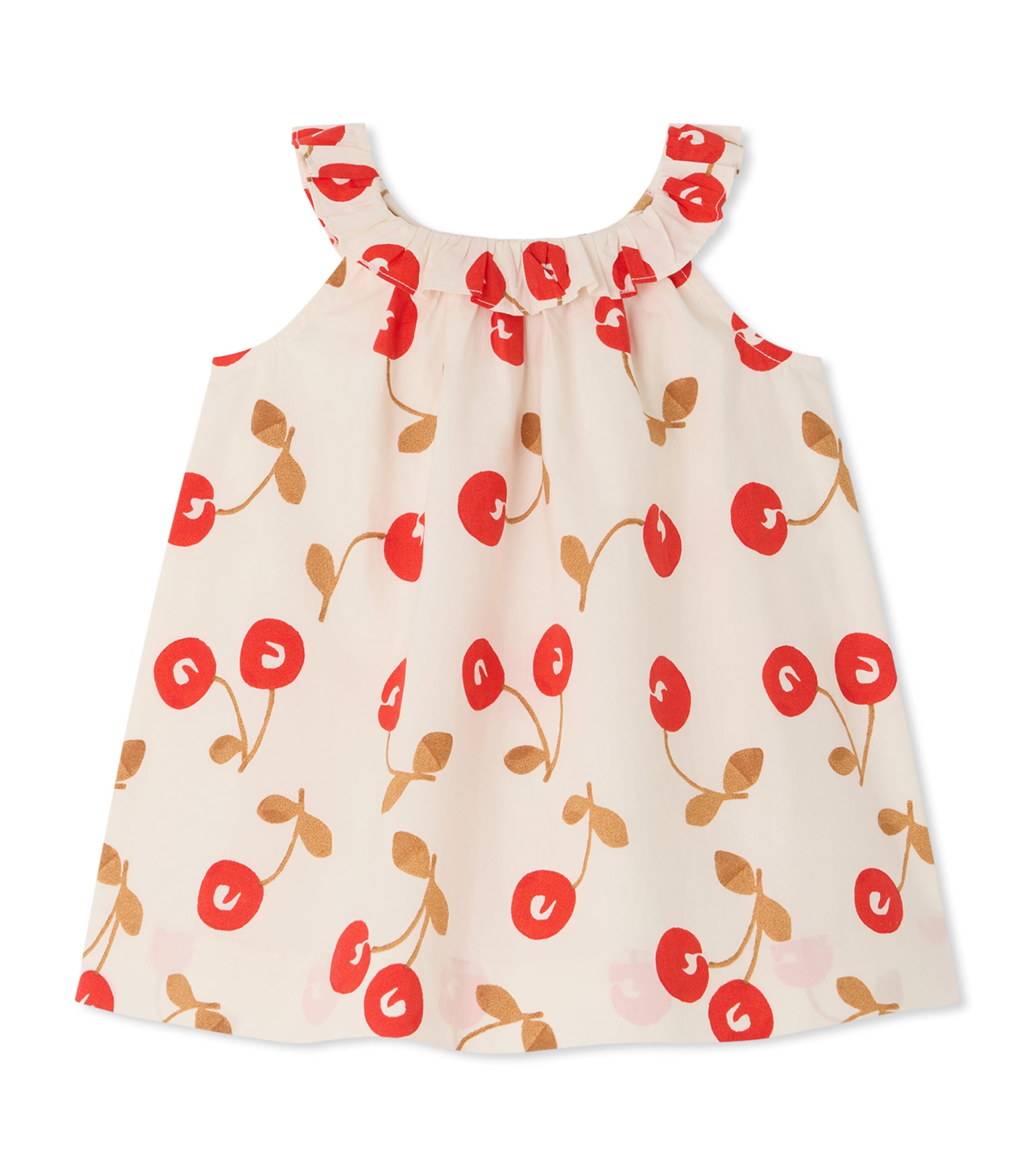 Bonpoint Cotton Printed Niniki Dress (6-18 Months) Ecru