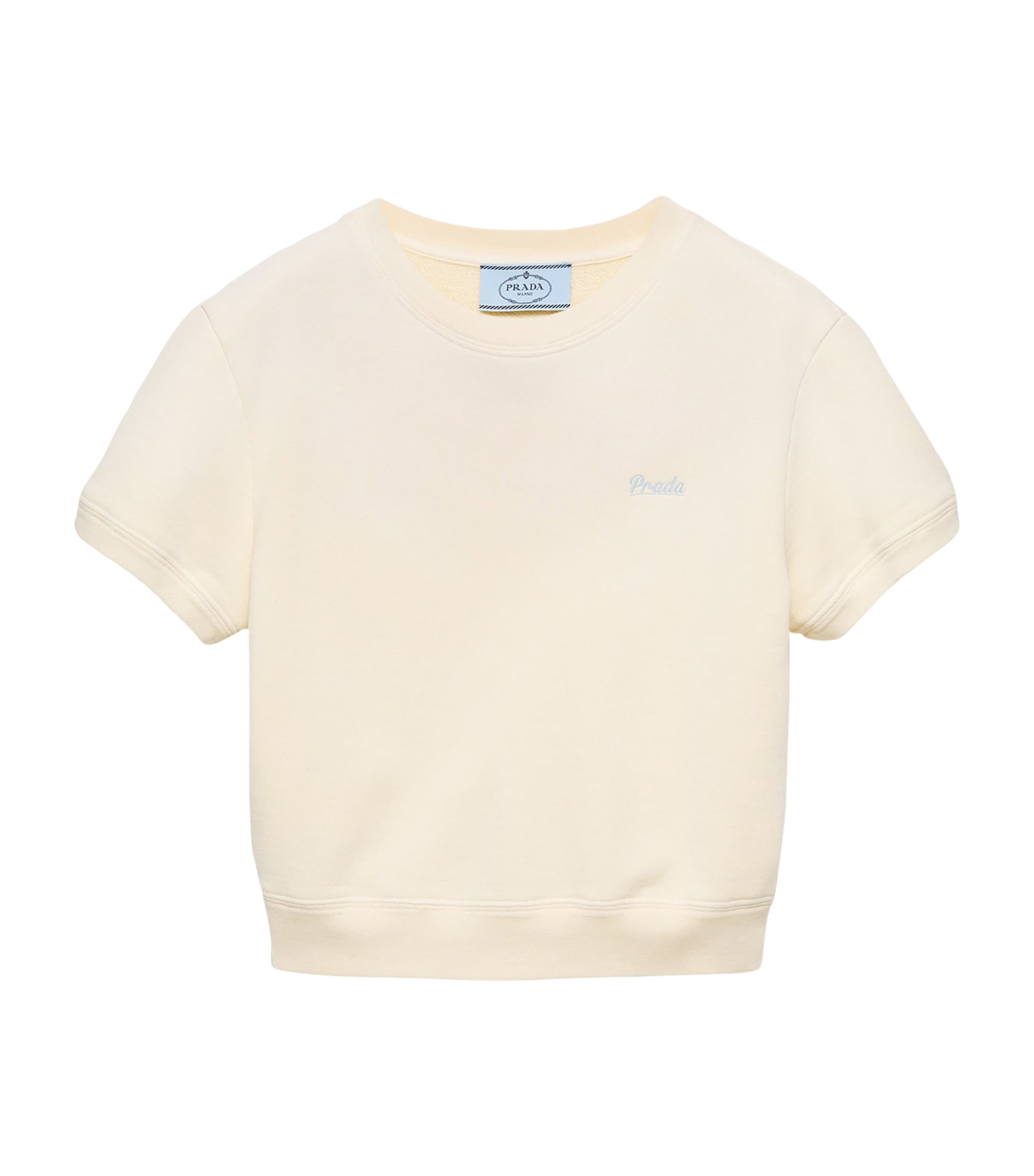 Prada Womens Cotton Fleece T-Shirt