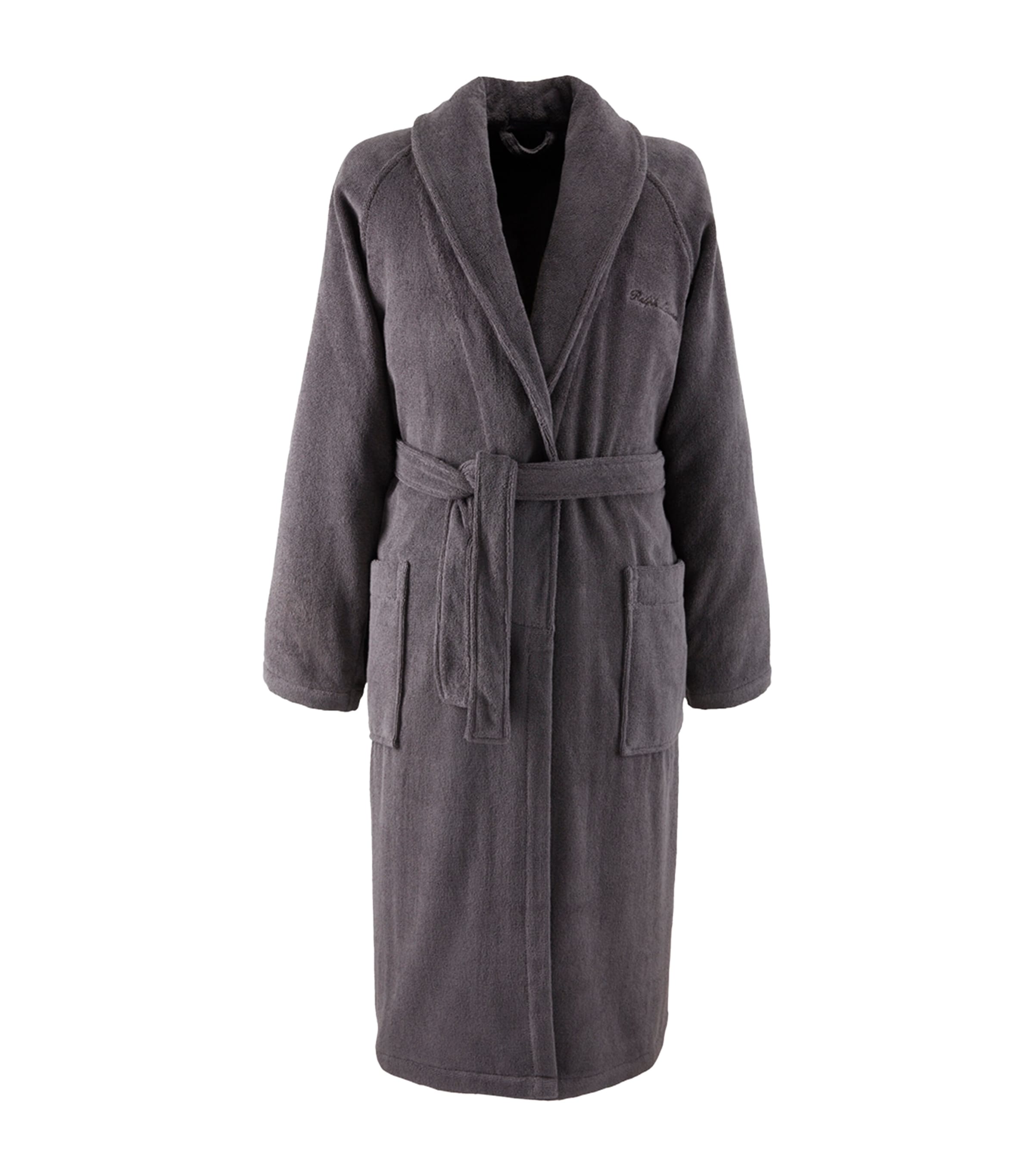 Ralph Lauren Home Cotton Dulaney Bathrobe (XXL) Graphite