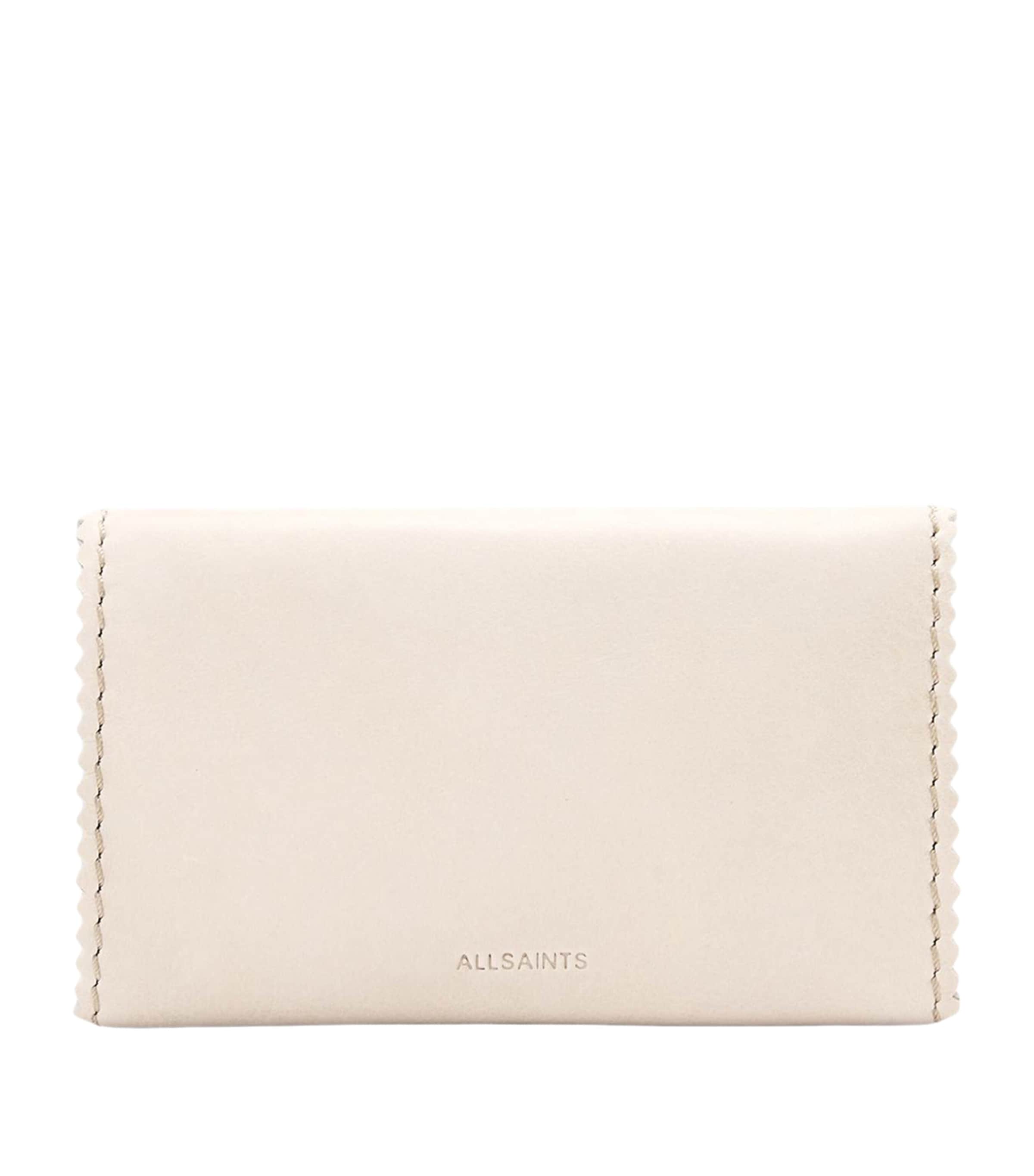 AllSaints Leather Siloh Wallet Antique White