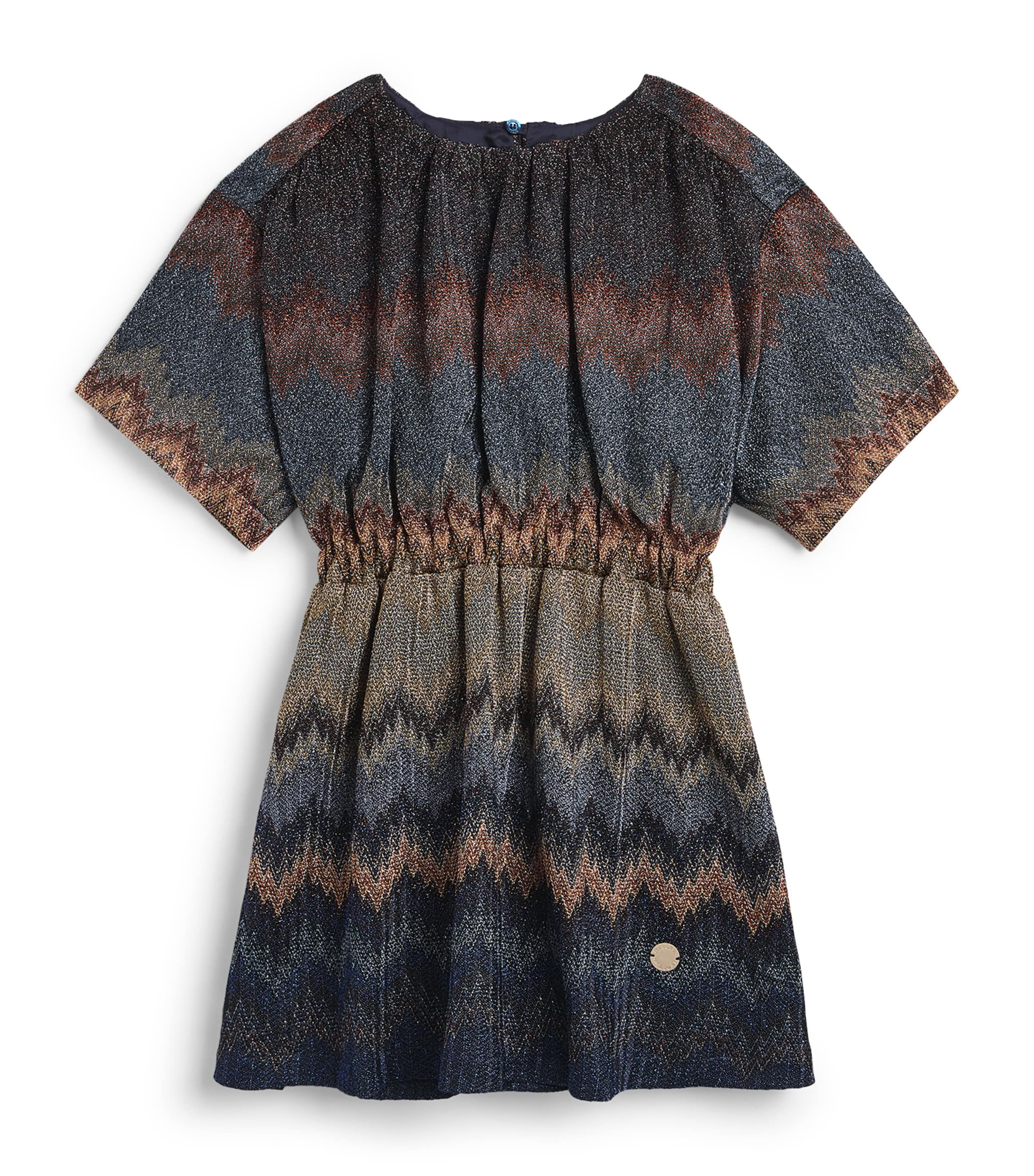 Missoni Kids Knitted Zigzag Dress (4-14 Years) Blue/colourful