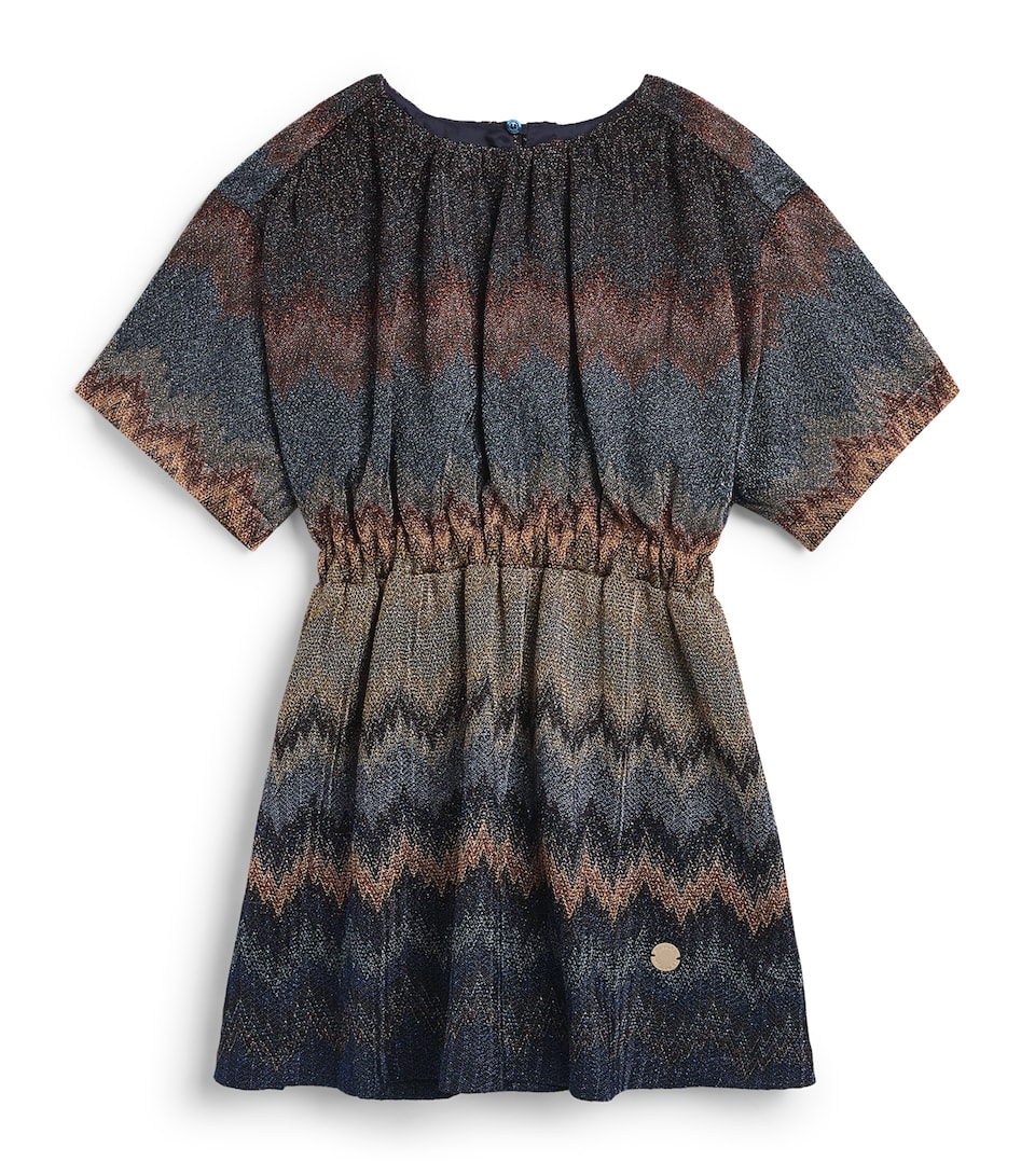 Missoni Kids Knitted Zigzag Dress (4-14 Years) Blue/colourful