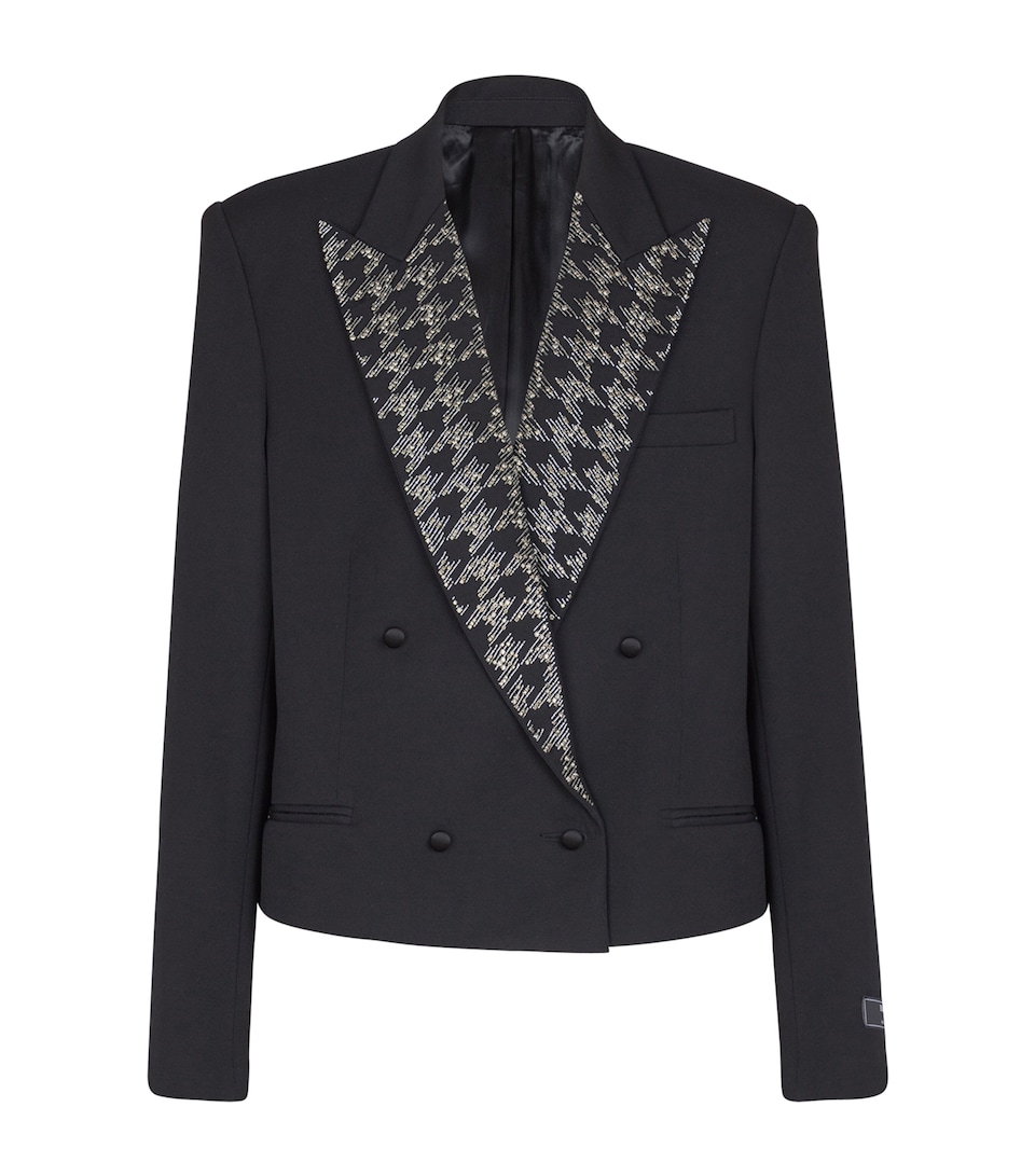 Embellished Double-Breasted Blazer