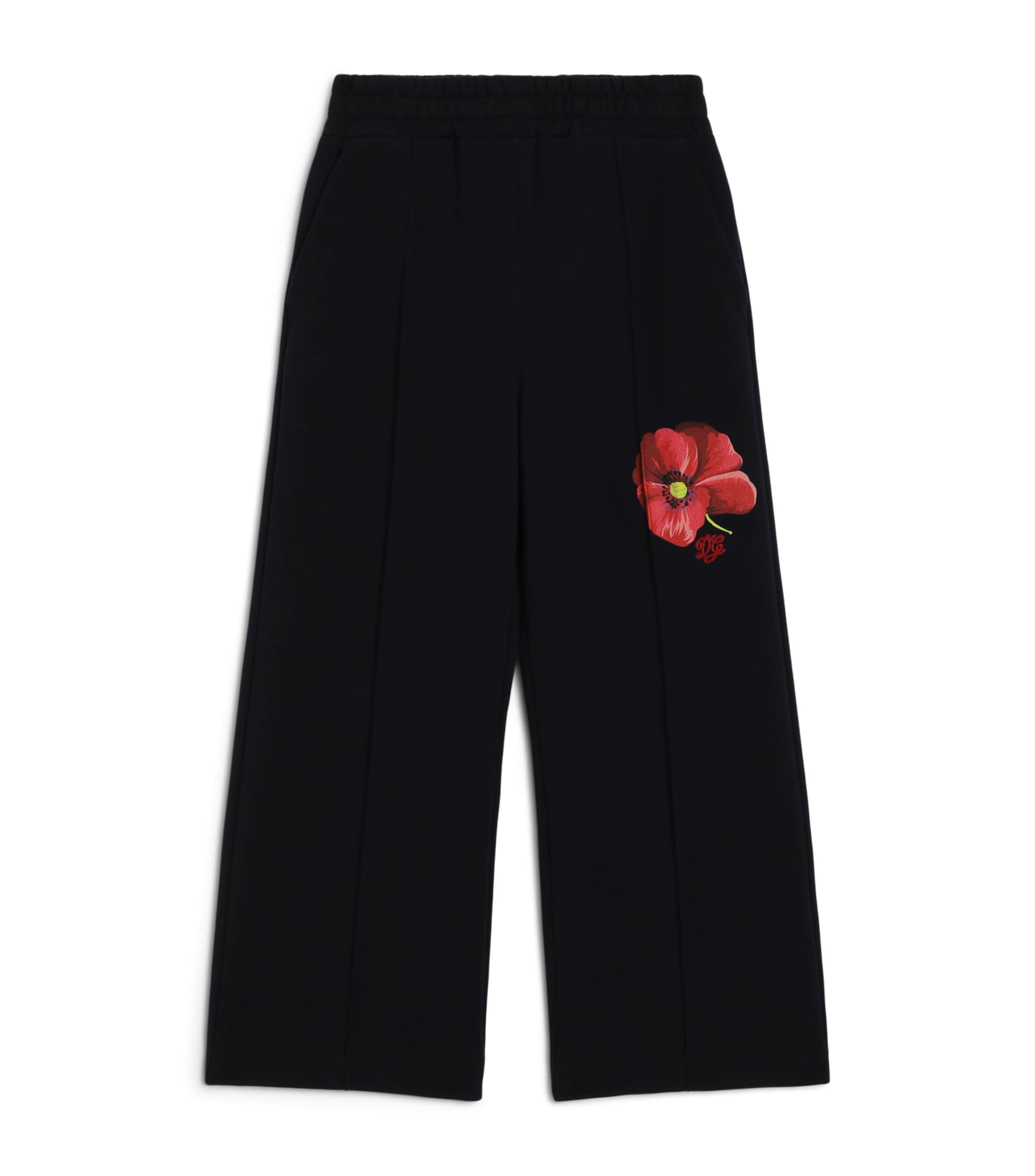 Dolce&Gabbana Kids Floral Print Straight-Leg Sweatpants (8-12+ Years) Blue