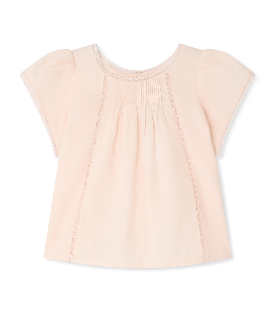 Bonpoint Cotton Blouse (6-18 Months) Rose Petale