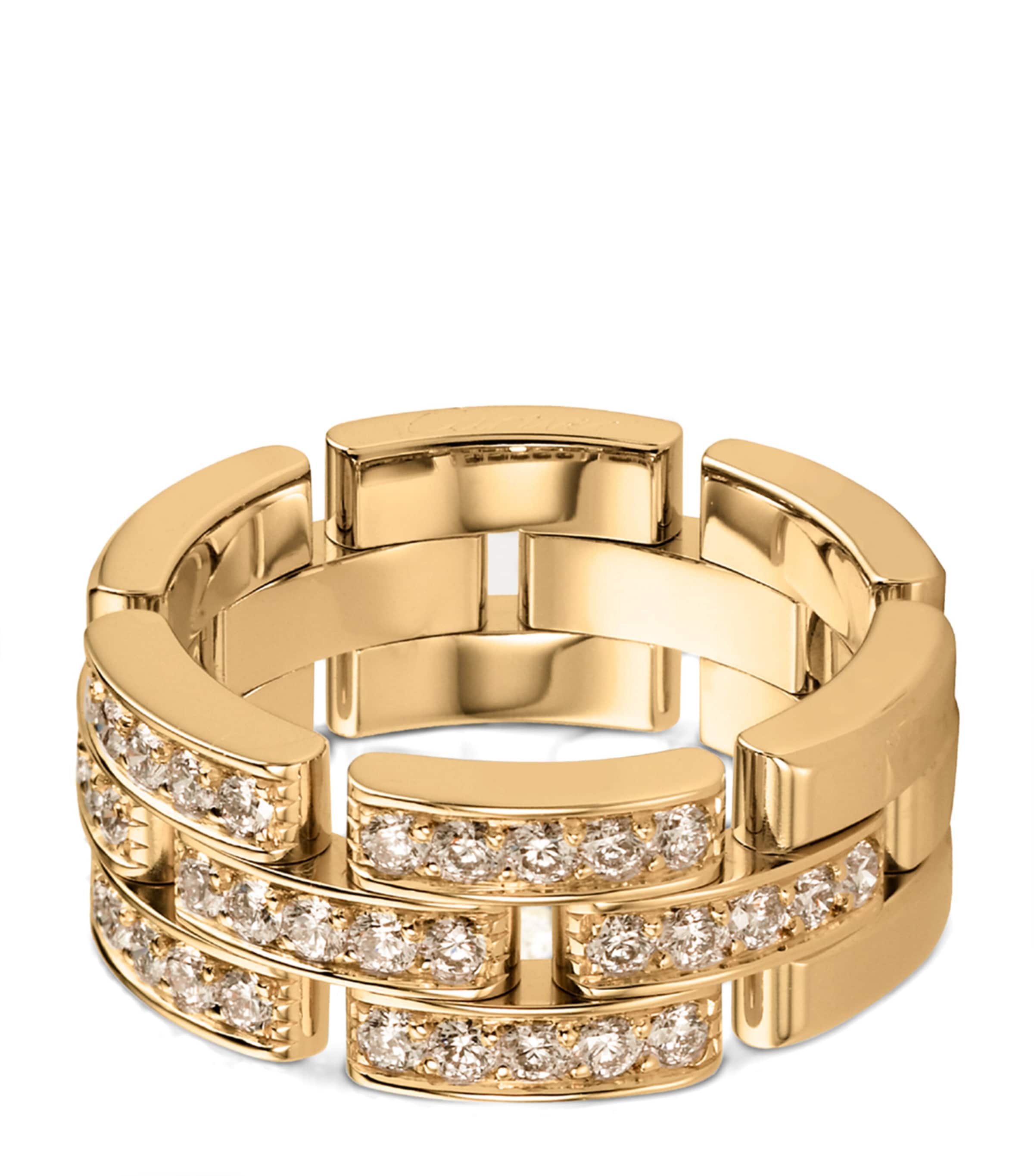Cartier Yellow Gold and Diamond Maillon Panthère Ring