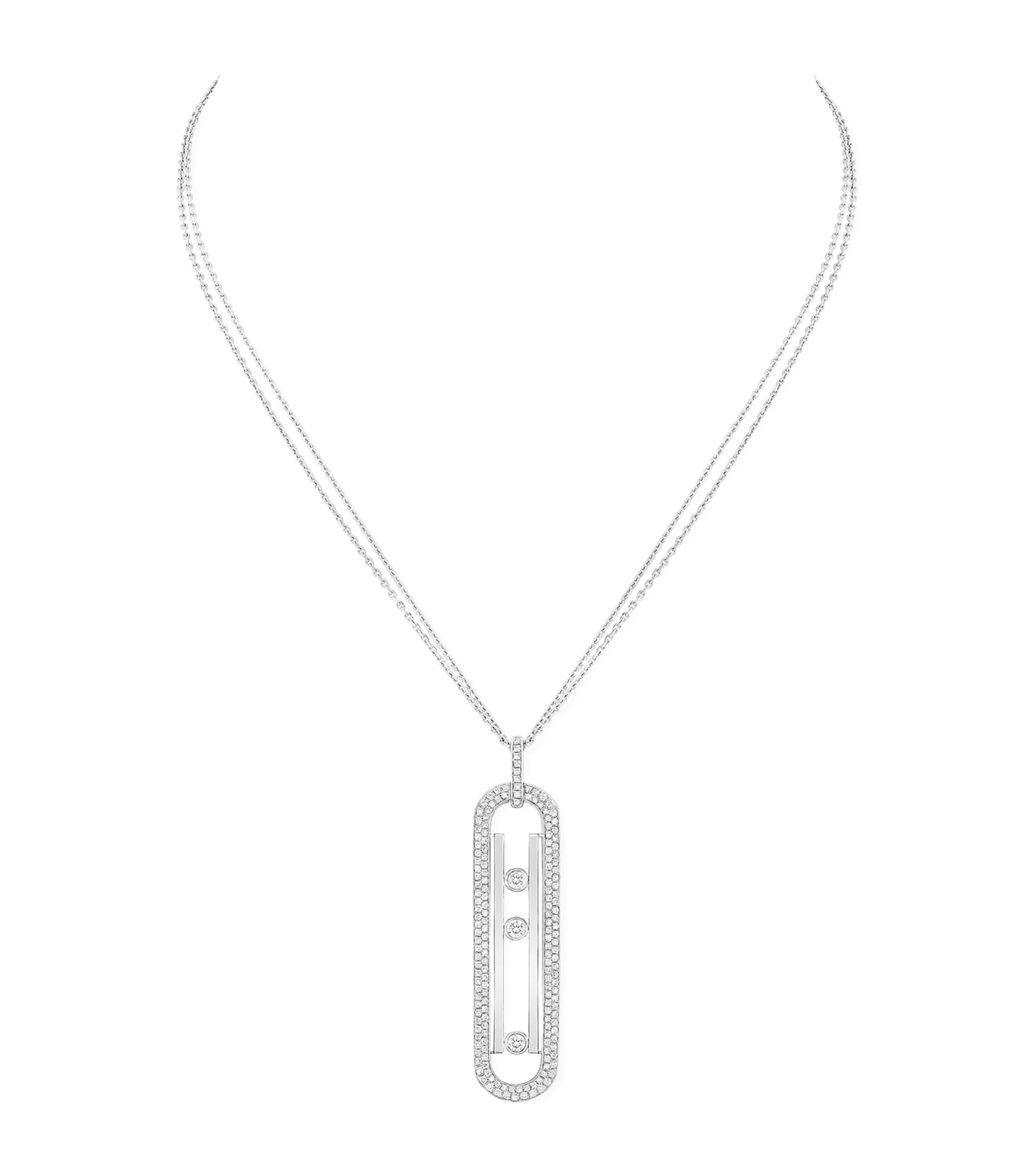 Move 10th Birthday White Gold and Diamond Necklace (1.15ct)