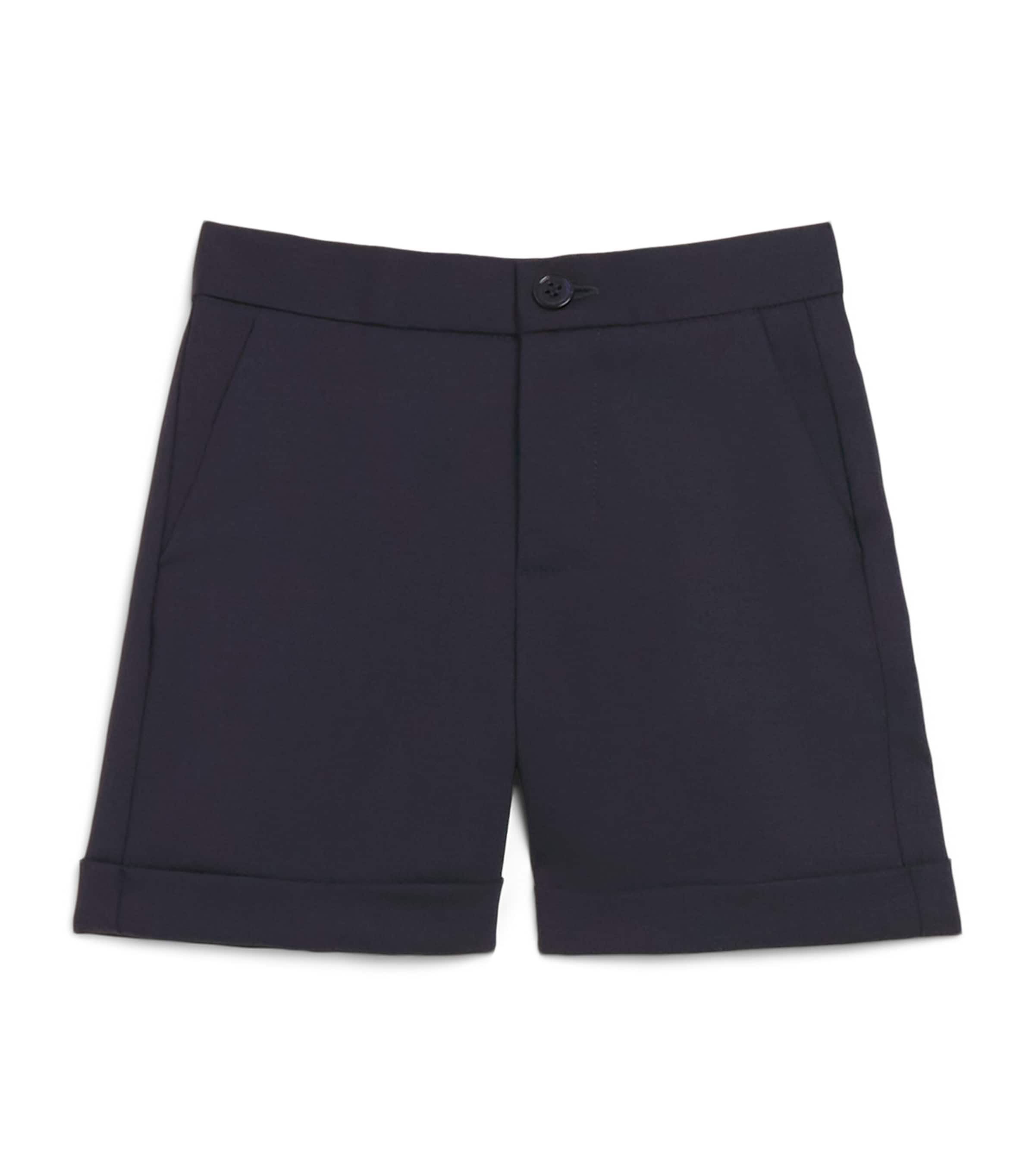 Il Gufo Wool Bermuda Shorts (12-36 Months) Deep Blue