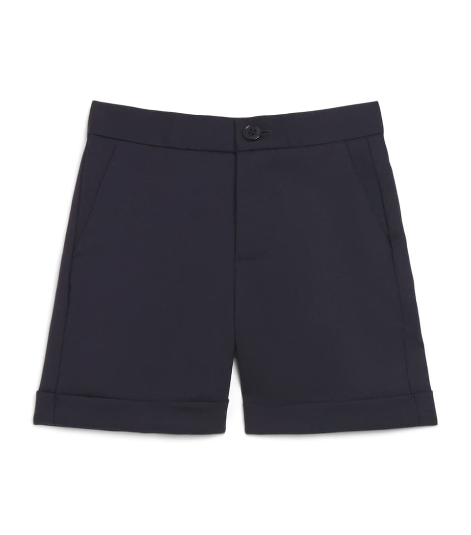 Il Gufo Wool Bermuda Shorts (12-36 Months) Deep Blue