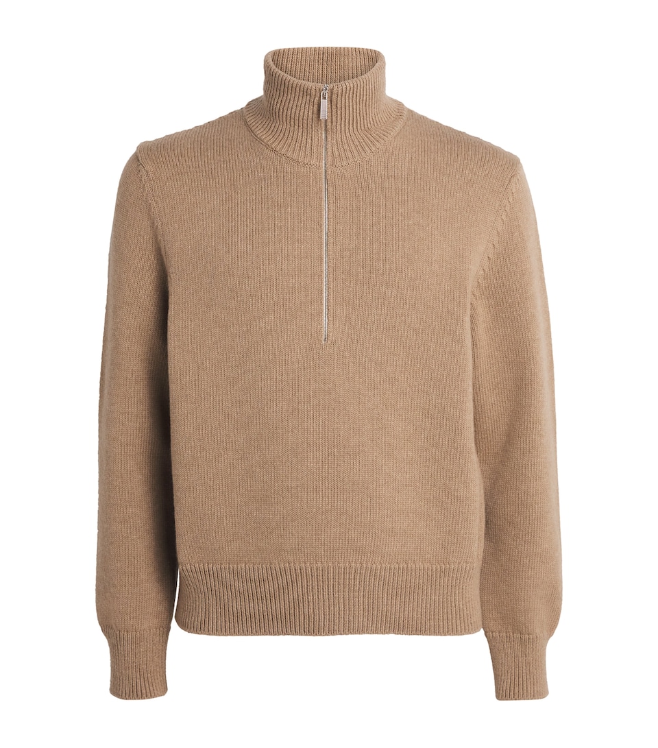 Merino Wool Geese Half-Zip Jumper