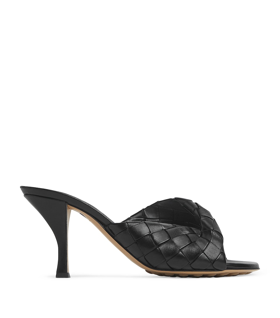 Leather Intrecciato Blink Mules 80