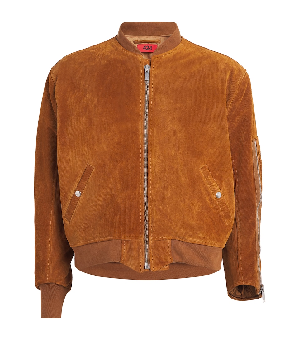 Suede Military Bomber Jacket