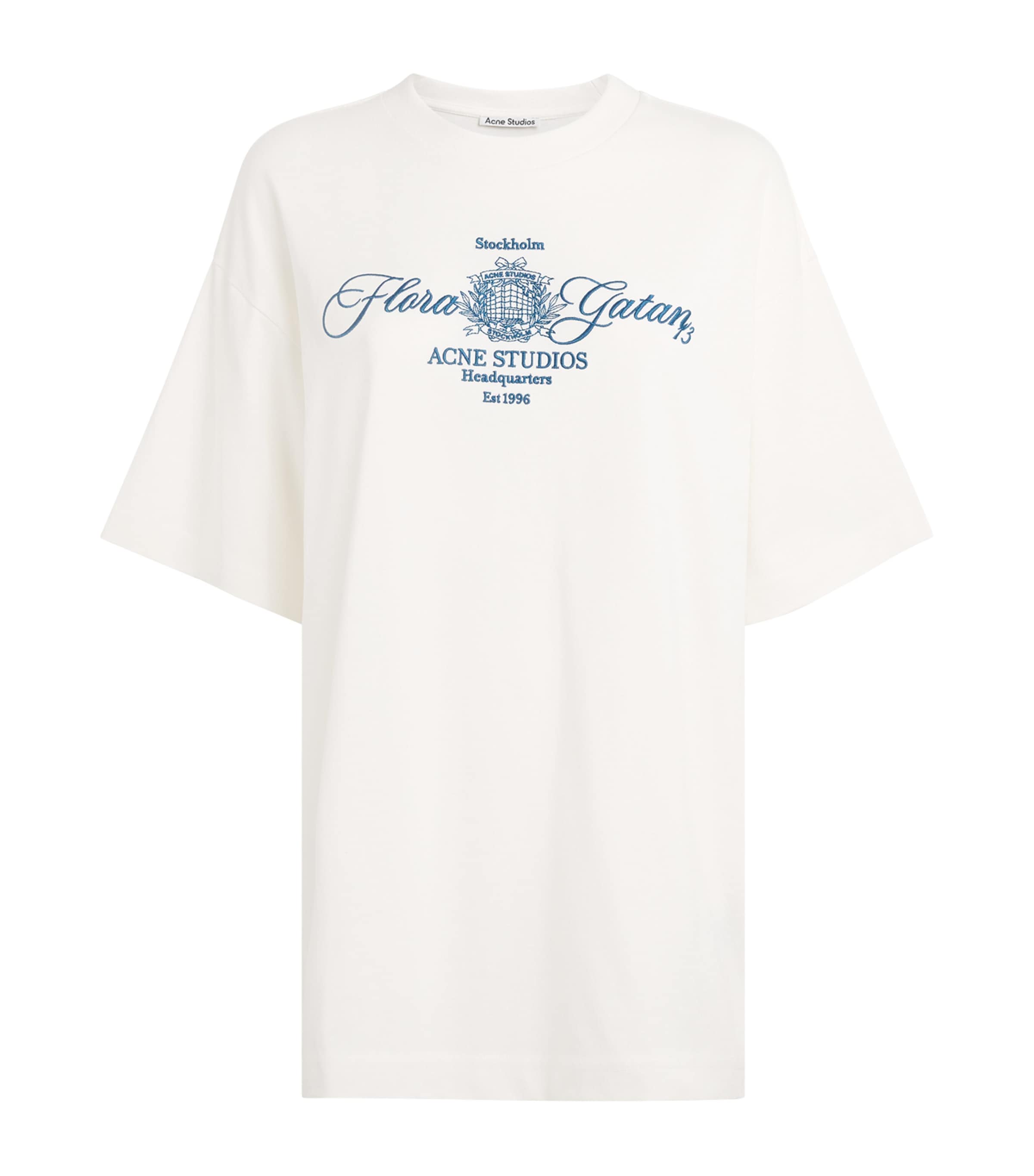 Acne Studios Womens Cotton Logo T-Shirt Off White/ecru