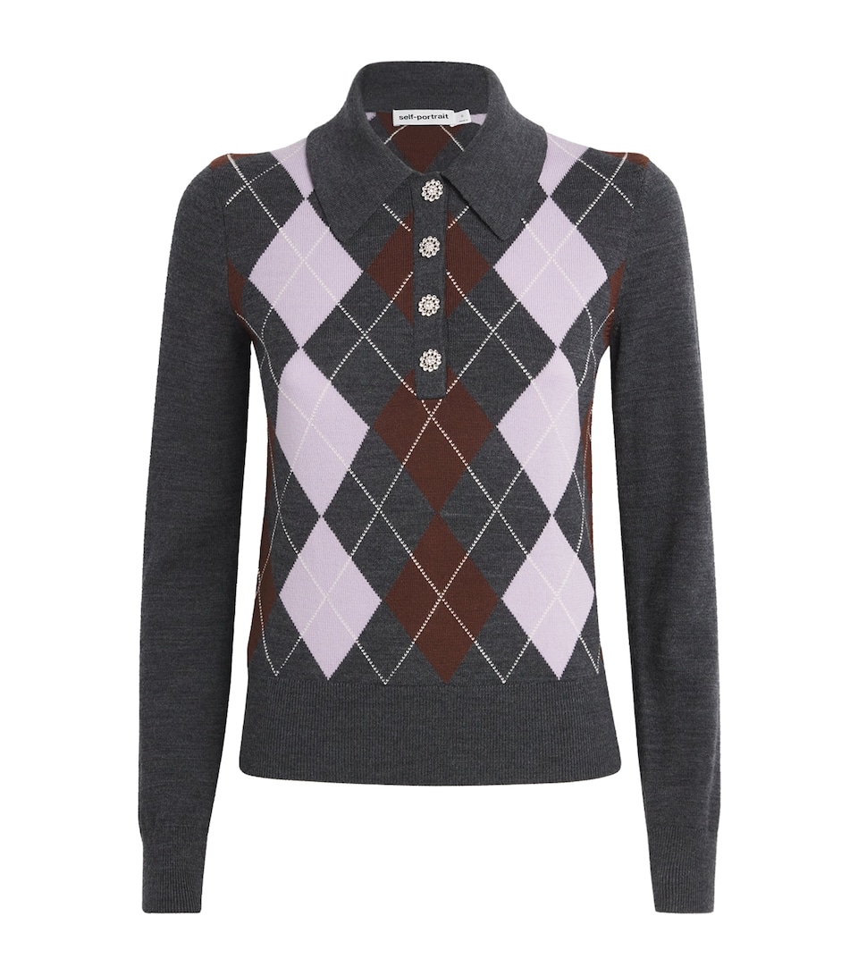 Wool Argyle Sweater