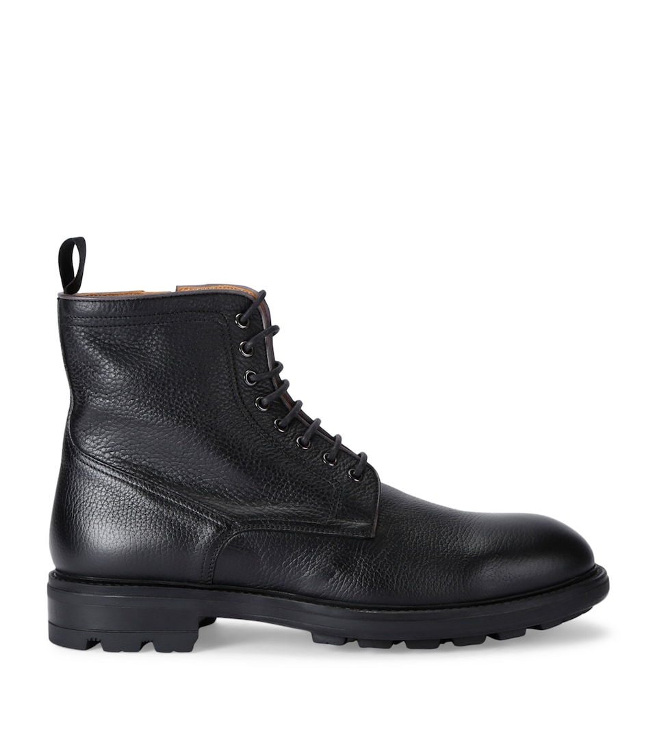 Leather Lace-Up Boots