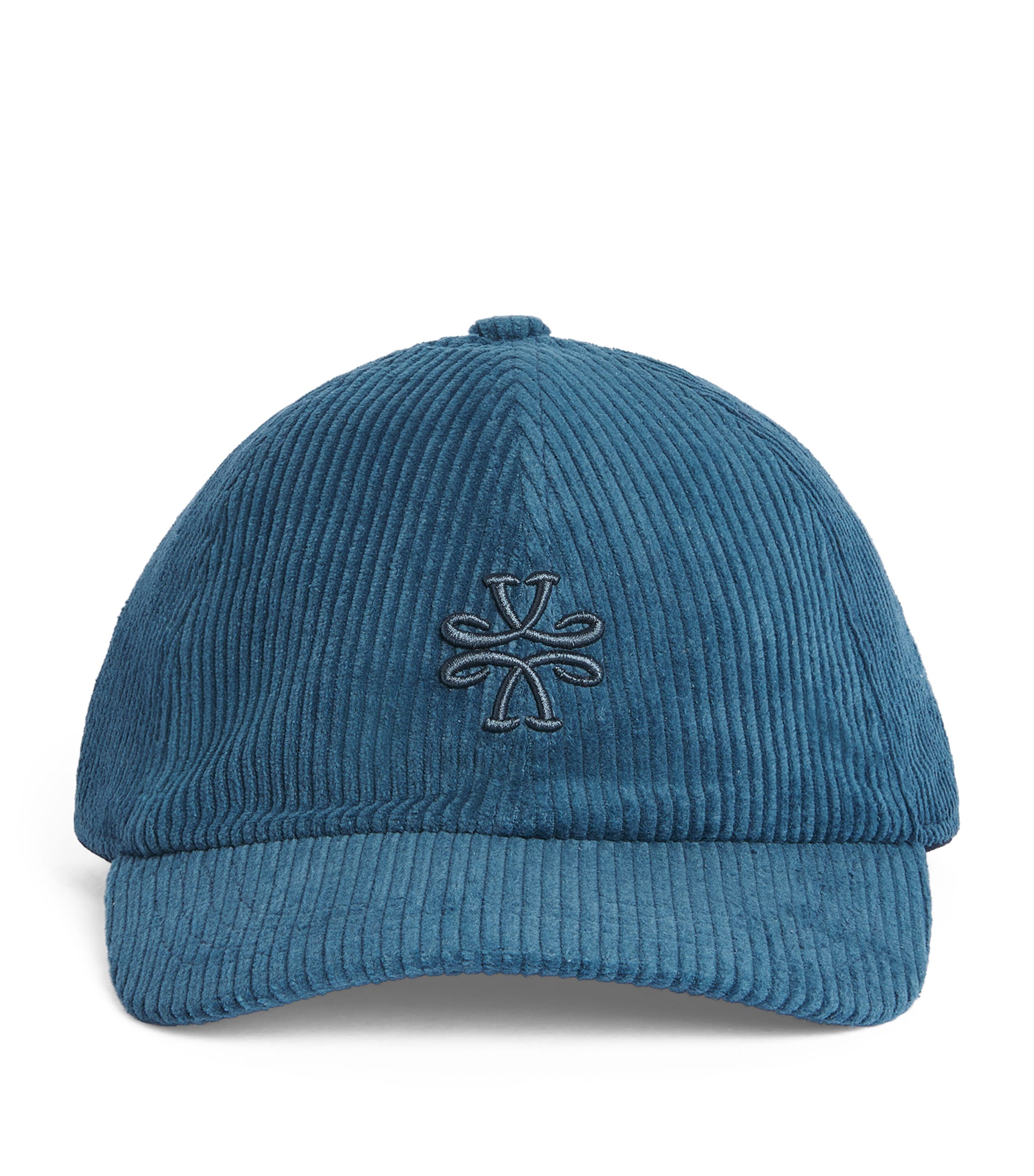 Jacob Cohën Cotton Corduroy Logo Baseball Cap Storm Blue