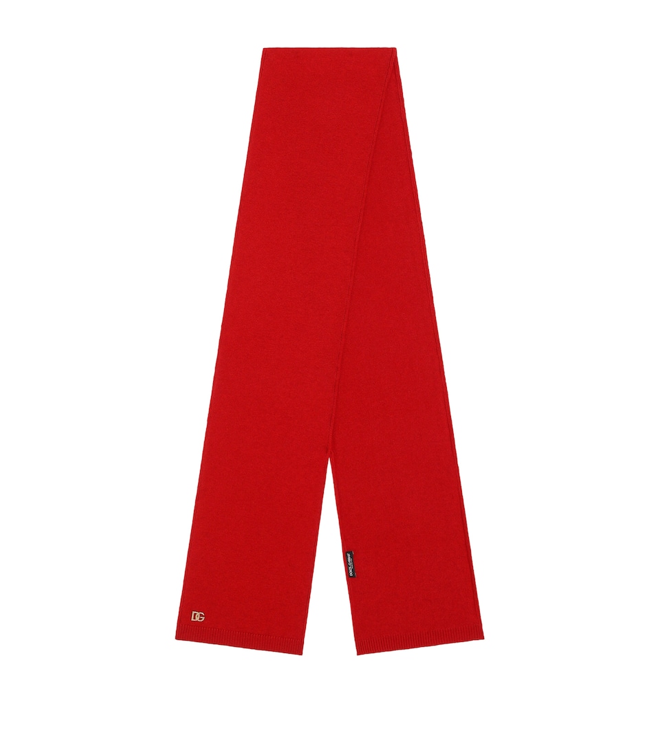 Dolce&Gabbana Virgin Wool Scarf Bright Red